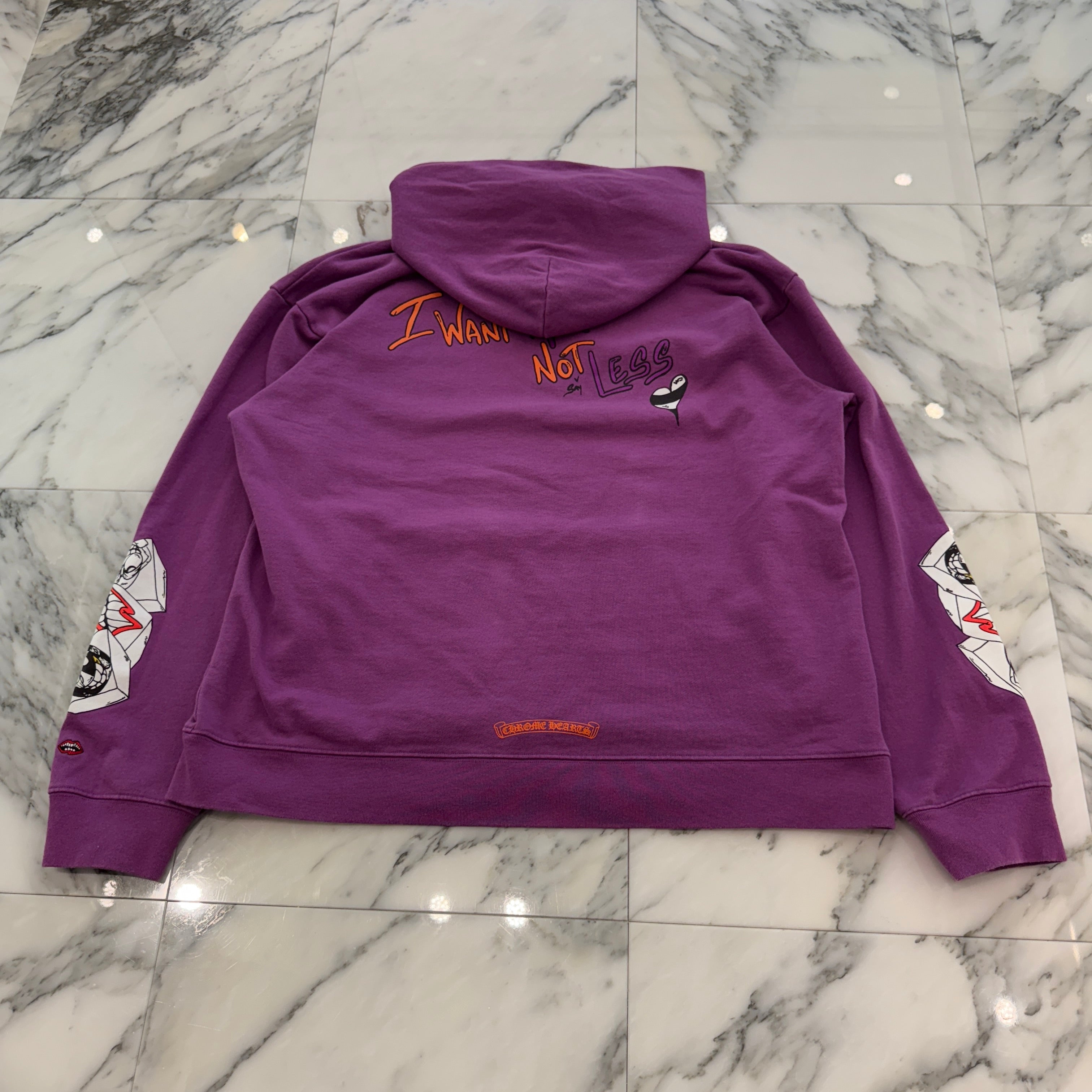 CHROME HEARTS × MATTY BOY 2024AW "I WANT MORE NOT LESS" Pullover Hoodie Size XXL クロムハーツ × マッティボーイ "アイウォントレス" プルオーバーフーディ サイズXXL