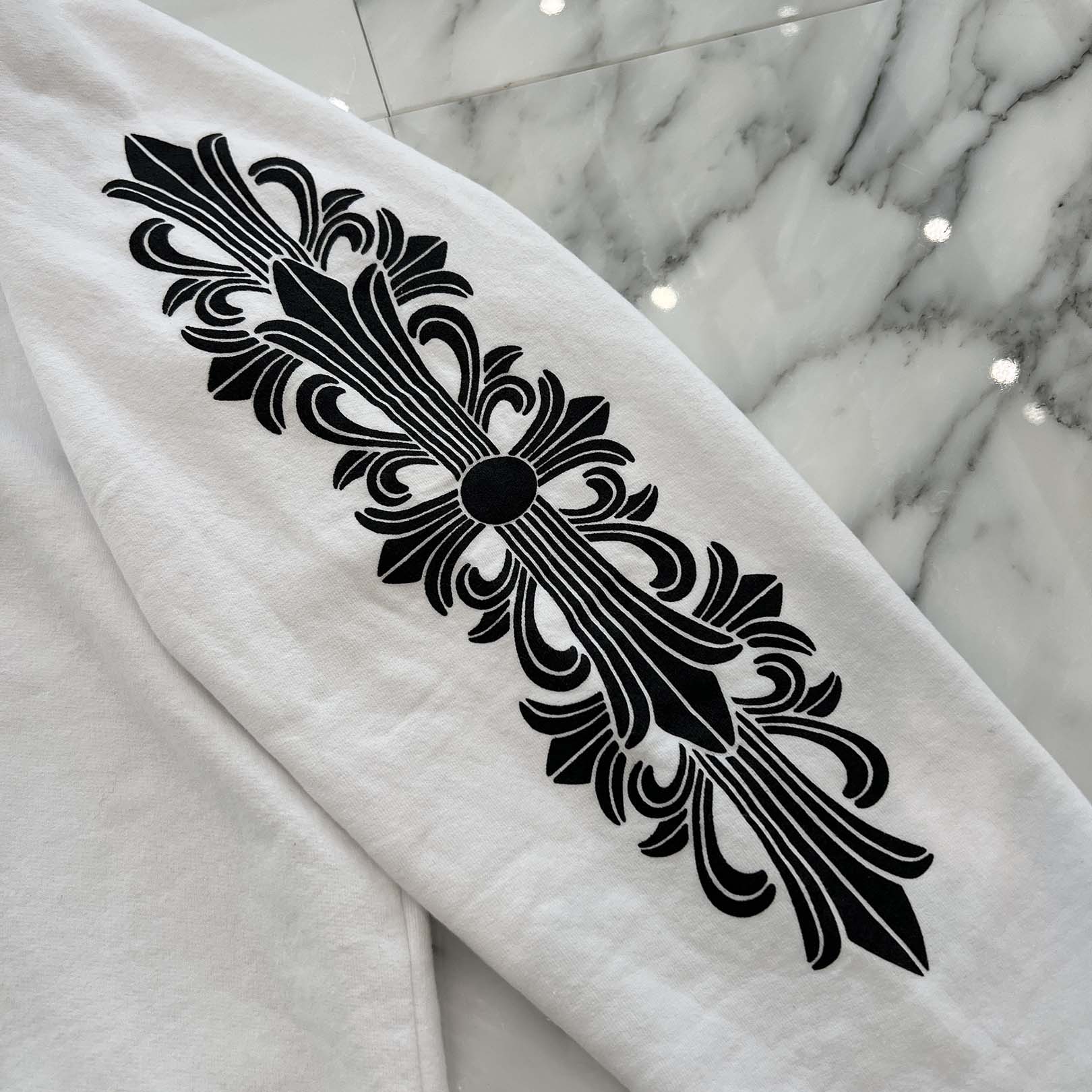 CHROME HEARTS Floral Cross Horseshoe Pullover Hoodie Size XL