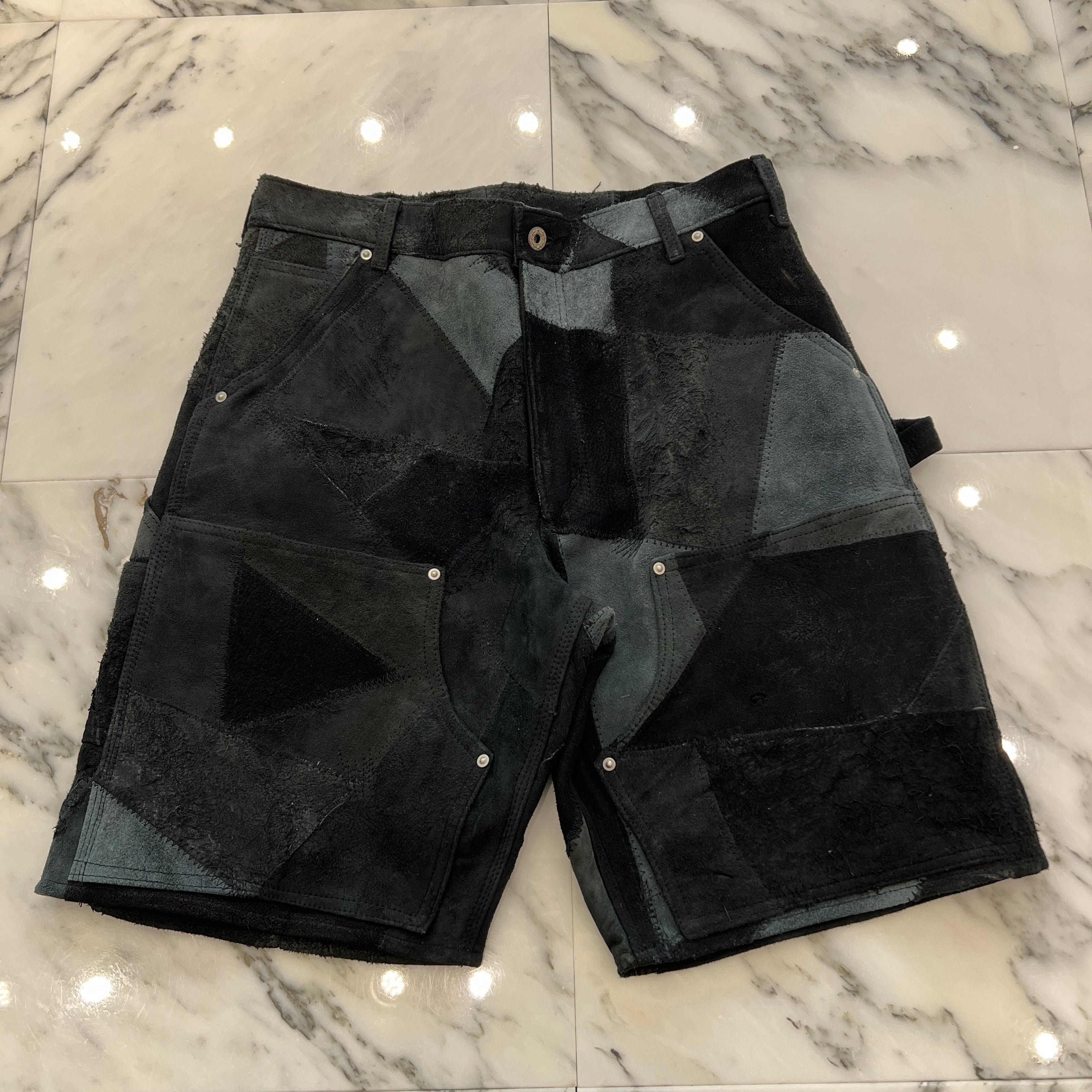 ARCANA Carpenter Remake Suede Leather Shorts アルカナ リメイク スウェード レザーショーツ