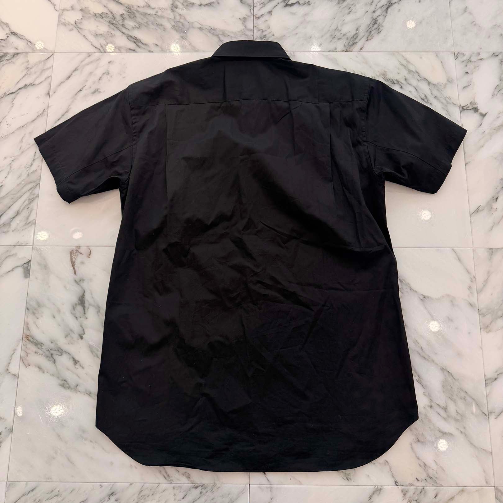 CHROME HEARTS × COMME des GARCONS Leather Switching Short Sleeve Shirt Size S クロムハーツ × コムデギャルソン レザー切替 ショートスリーブシャツ サイズS