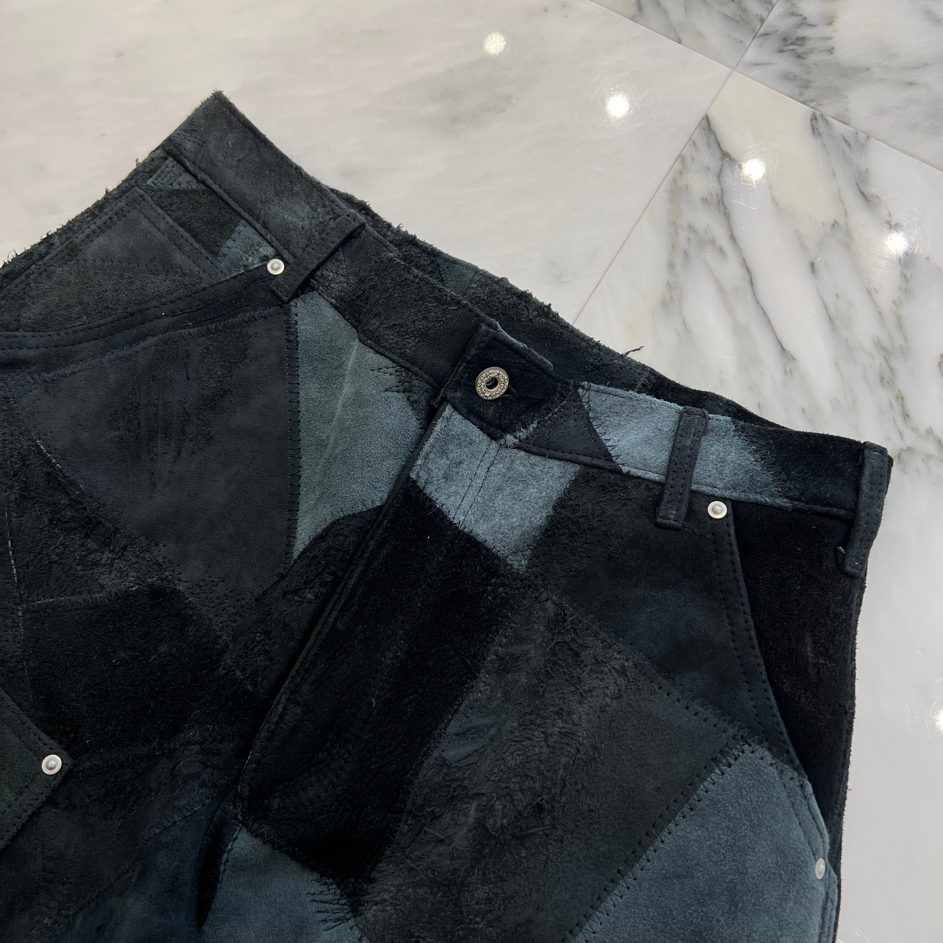 ARCANA Carpenter Remake Suede Leather Shorts アルカナ リメイク スウェード レザーショーツ