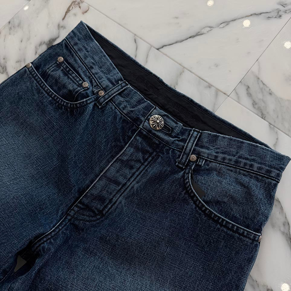 CHROME HEARTS Cross Ball Button Denim Pants Size 32 クロムハーツ クロスボールボタン デニムパンツ サイズ32