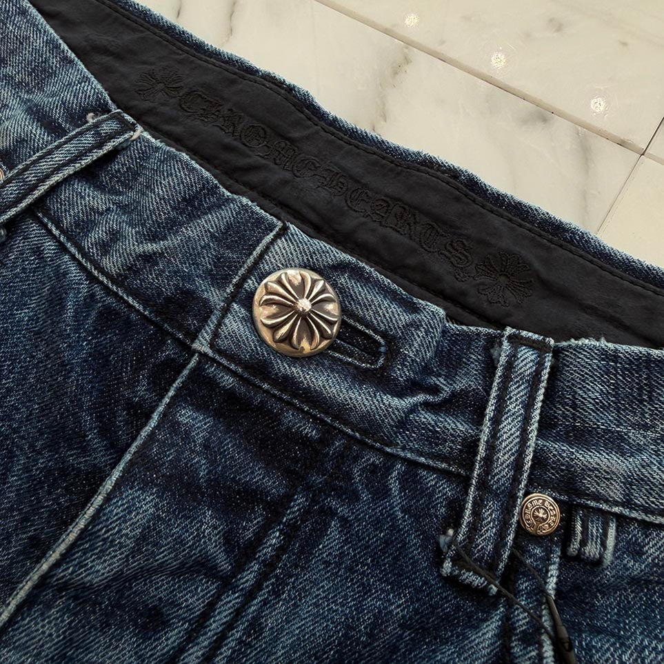 CHROME HEARTS Cross Ball Button Denim Pants Size 32 クロムハーツ クロスボールボタン デニムパンツ サイズ32