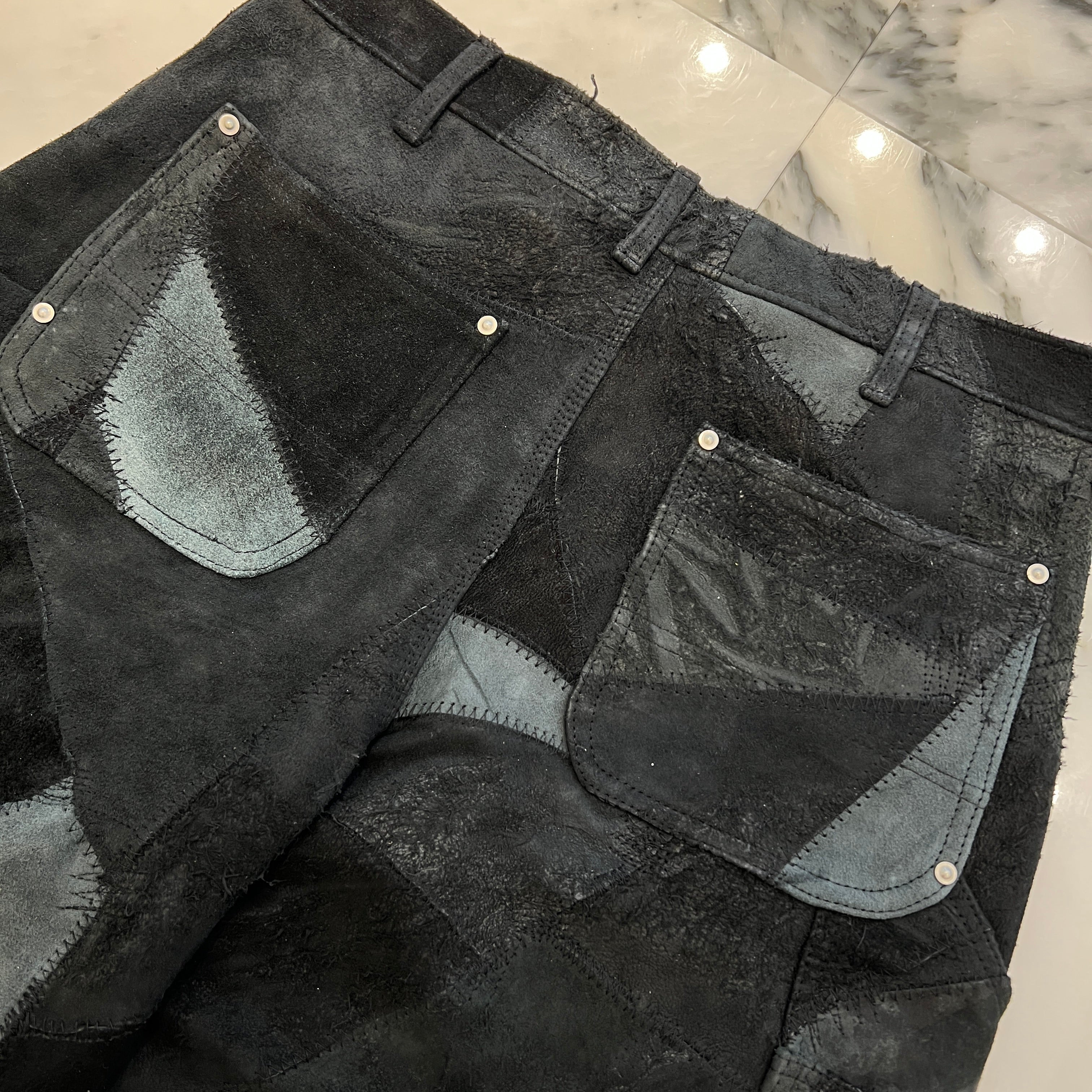 ARCANA Carpenter Remake Suede Leather Shorts アルカナ リメイク スウェード レザーショーツ