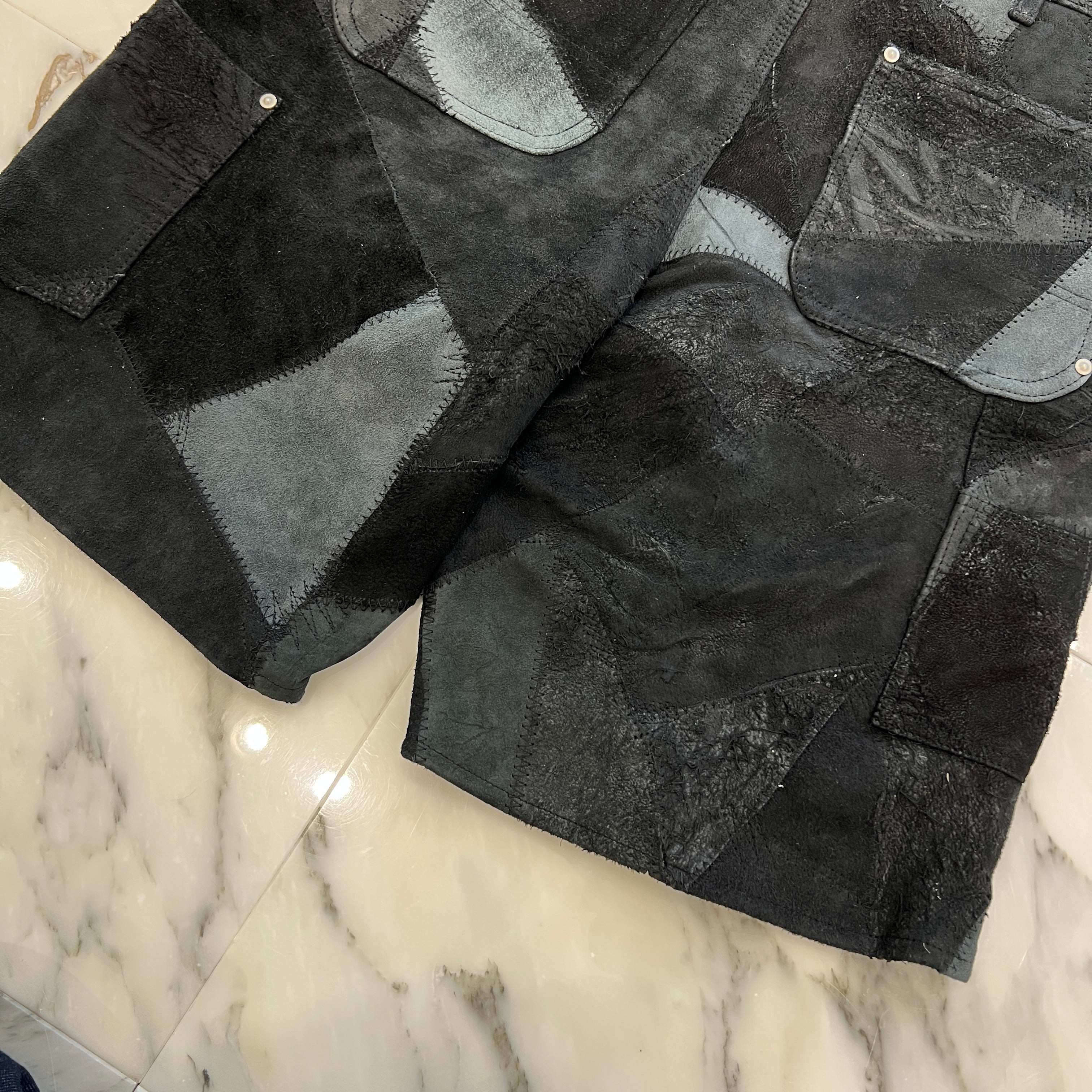 ARCANA Carpenter Remake Suede Leather Shorts アルカナ リメイク スウェード レザーショーツ