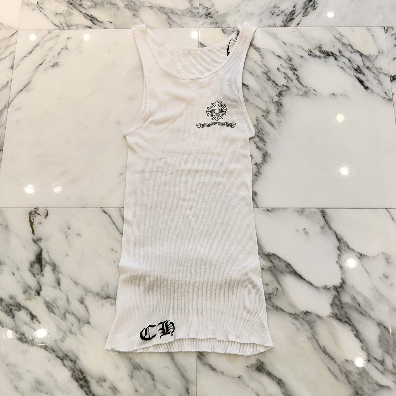 CHROME HEARTS CH Plus Block Print Tank Top Size S クロムハーツ CHプラス ブロックプリント タンクトップ サイズS