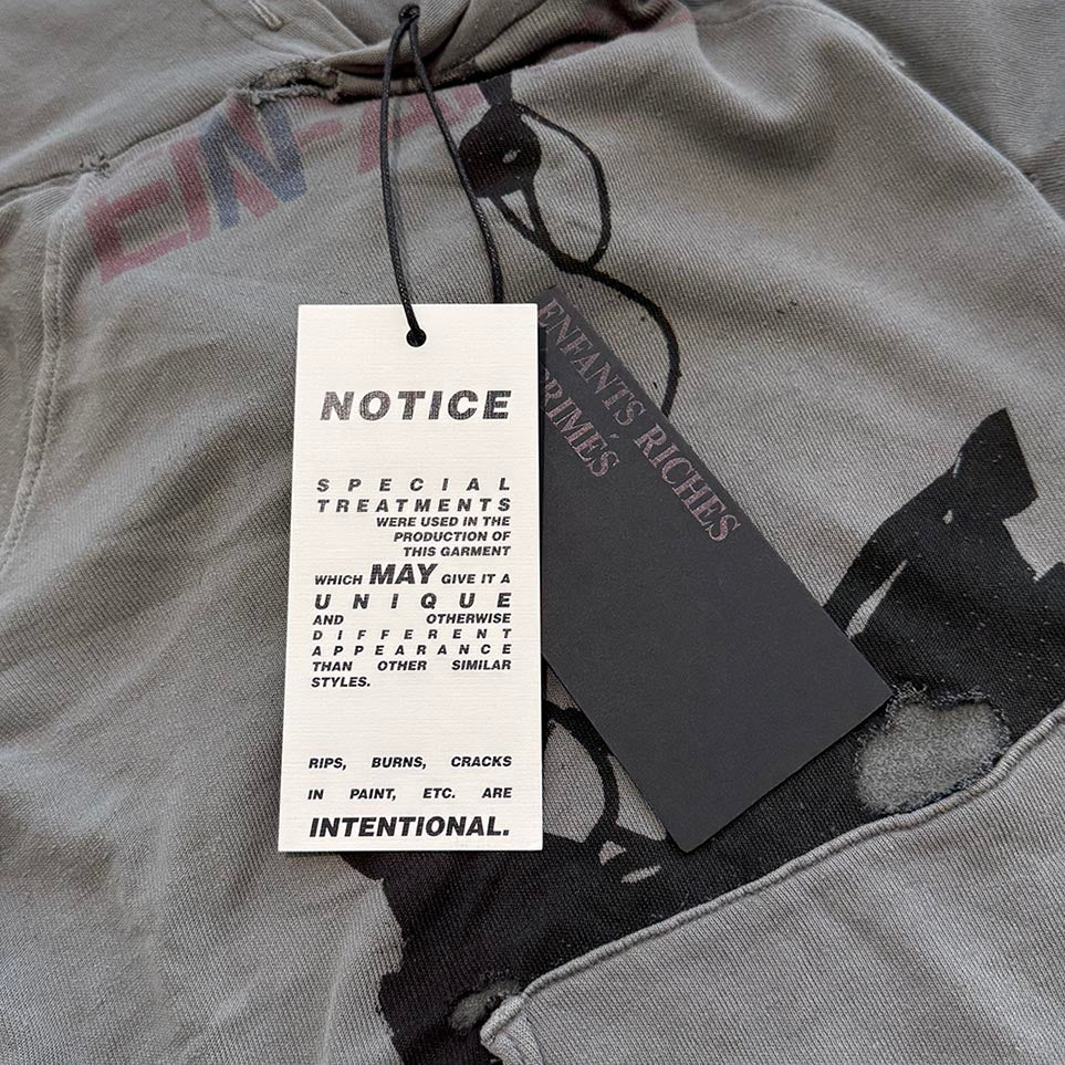 Enfants Riches Deprimes Forget To Answer Shrunken Hoodie Size M アンファン・リッシュ・デプリメ フォーゲット トゥ アンサー シュリケン フーディ サイズM