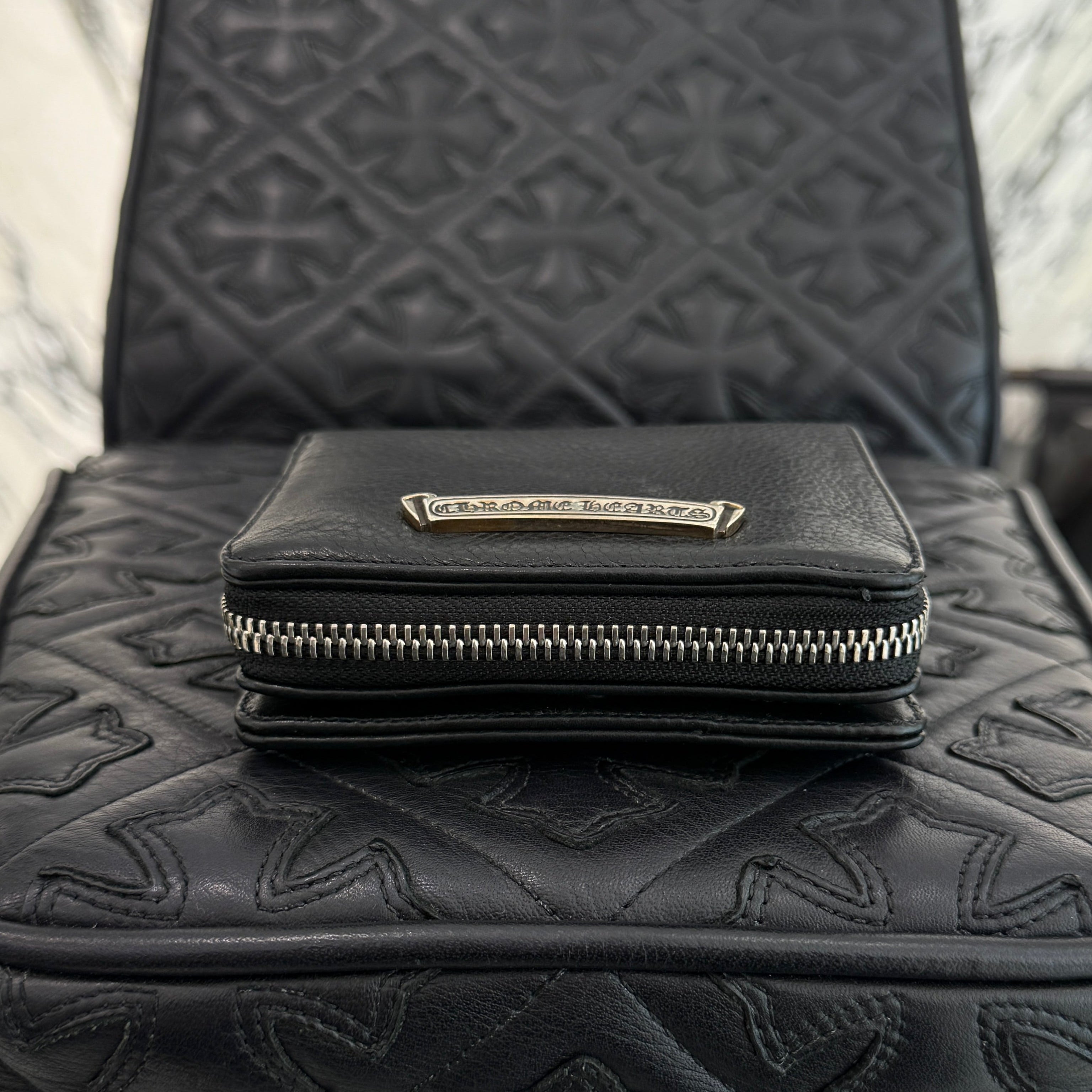 Chrome Hearts クロムハーツ スクエアジップ ビルウォレット クロムハーツ 財布（Chrome Hearts）スクエア ジップ ビル
