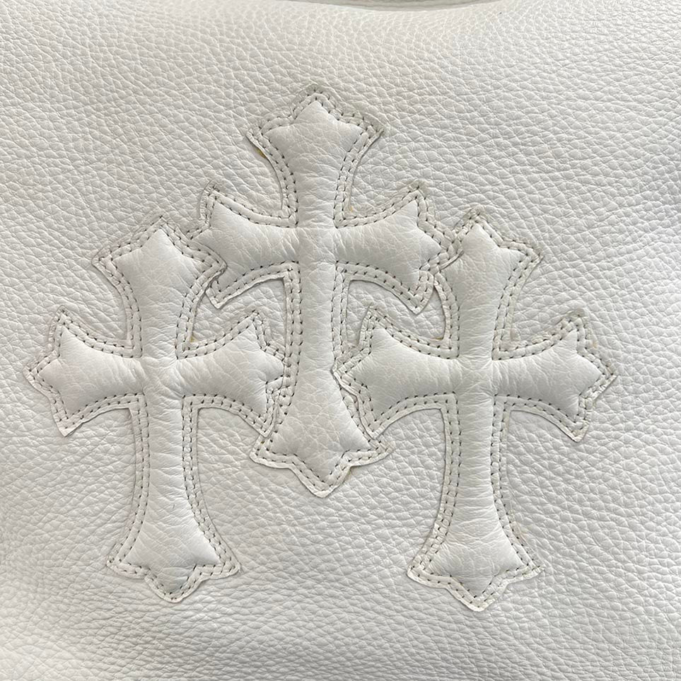 CHROME HEARTS 3 Cemetery Cross Leather Patch Leather Shoulder Bag クロムハーツ 3セメタリークロス レザーパッチ レザーショルダーバッグ