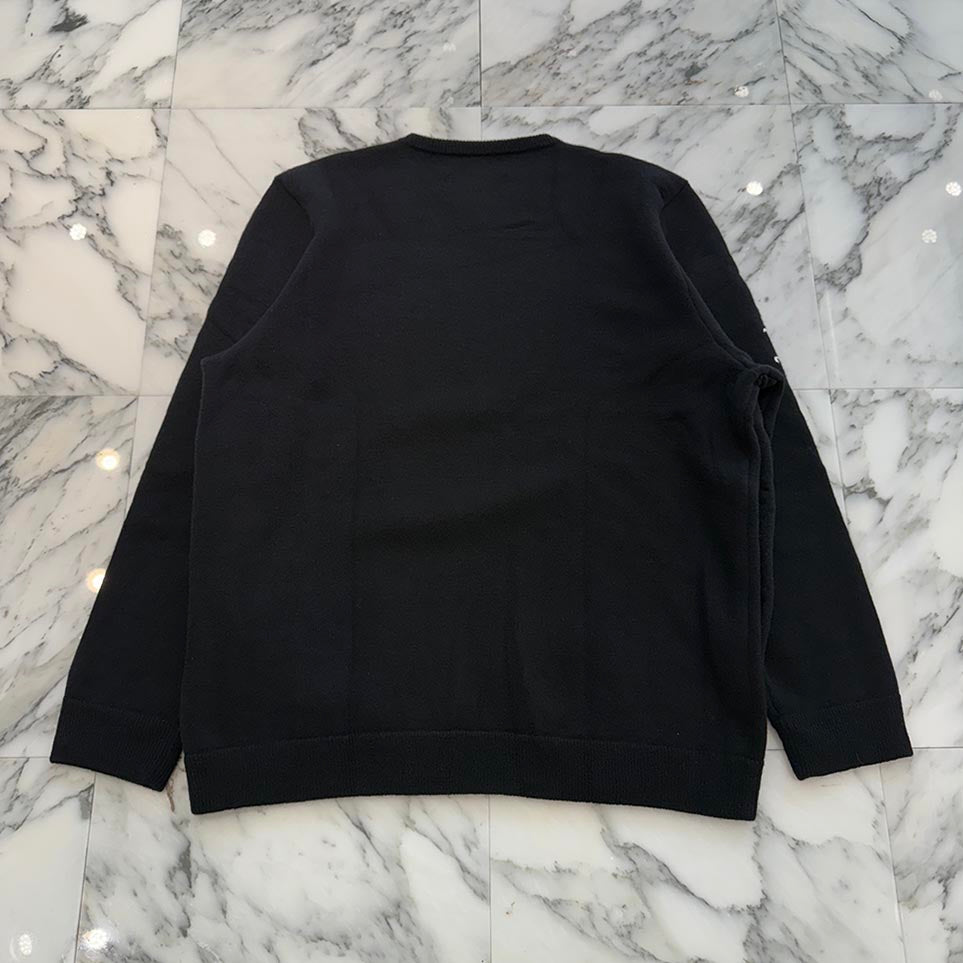 CHROME HEARTS Y NOT Floral Cross Embroidery Crew Neck Cashmere Knit Sweater Size XXL クロムハーツ ワイノット フローラルクロス刺繍 クルーネック カシミヤニットセーター サイズXXL