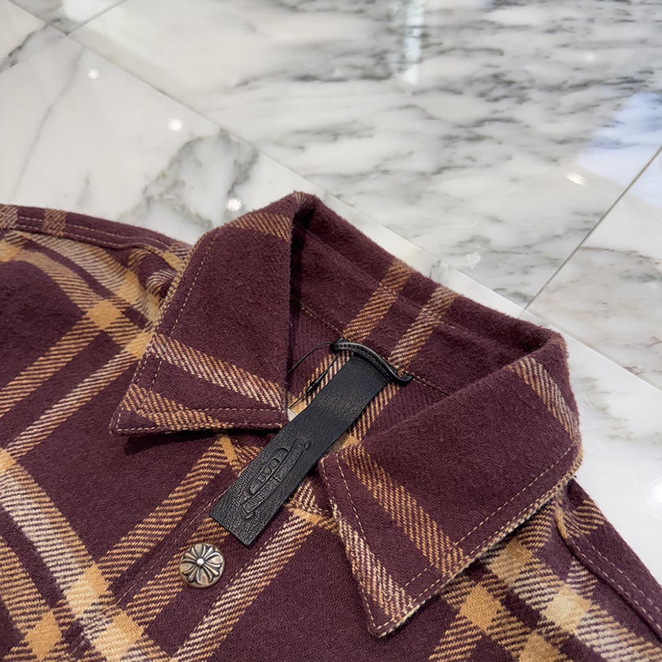 CHROME HEARTS Y NOT WORK DOG Flannel Check Shirt Size M クロムハーツ ワイノット ワークドッグ フランネル チェック シャツ サイズM