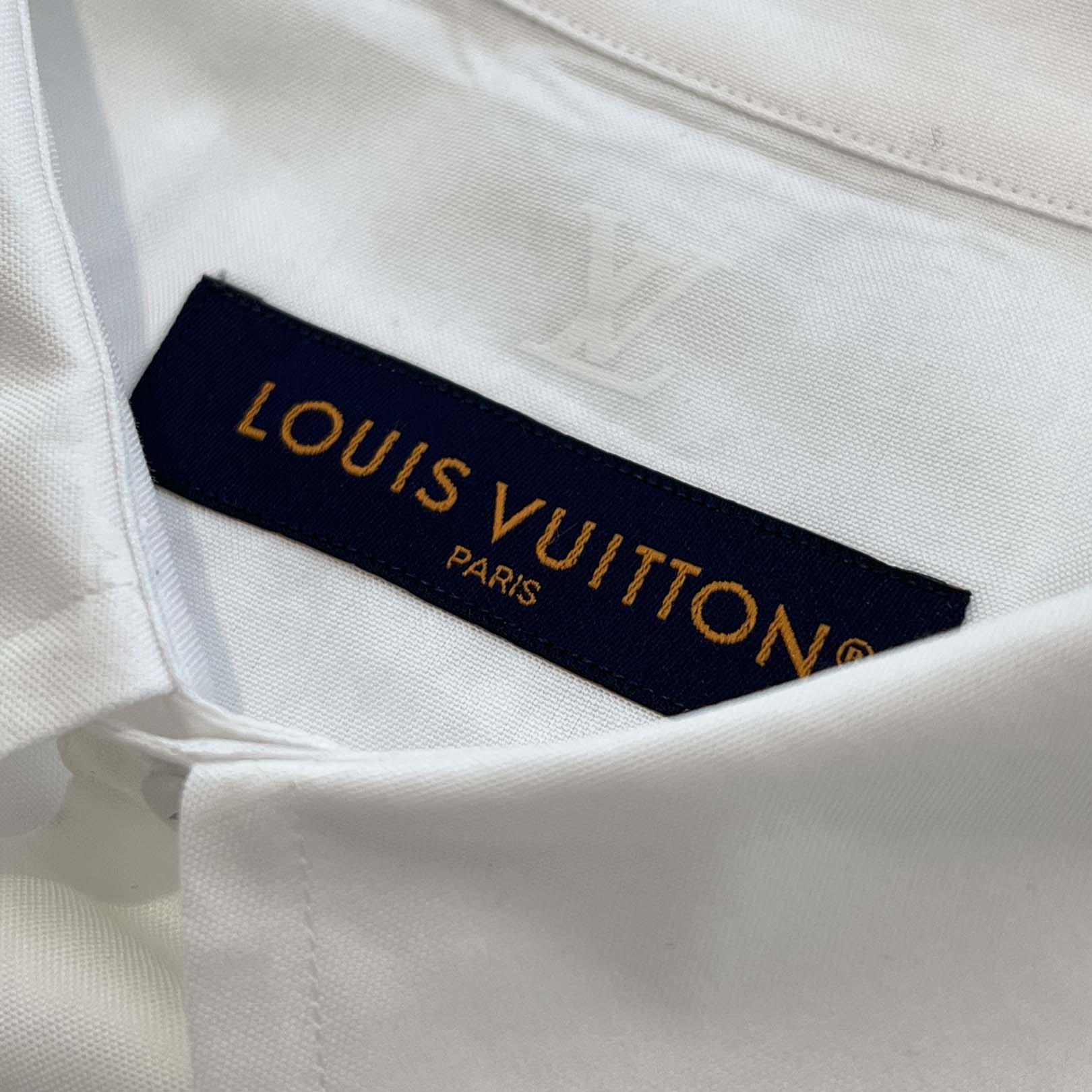 LOUIS VUITTON LV Logo Print Short Sleeve Shirt HRS44W Size XXL ルイヴィトン LVロゴ プリント ショートスリーブシャツ サイズXXL