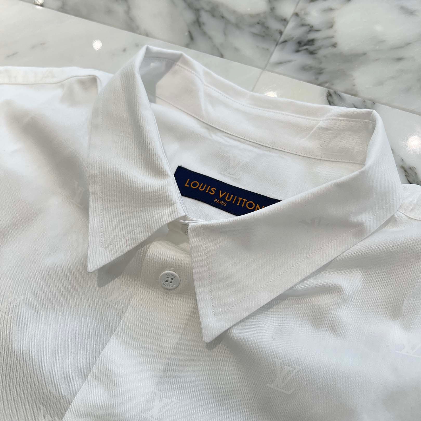 LOUIS VUITTON LV Logo Print Short Sleeve Shirt HRS44W Size XXL ルイヴィトン LVロゴ プリント ショートスリーブシャツ サイズXXL