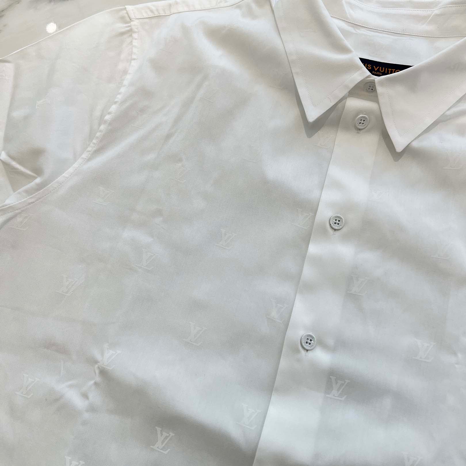LOUIS VUITTON LV Logo Print Short Sleeve Shirt HRS44W Size XXL ルイヴィトン LVロゴ プリント ショートスリーブシャツ サイズXXL