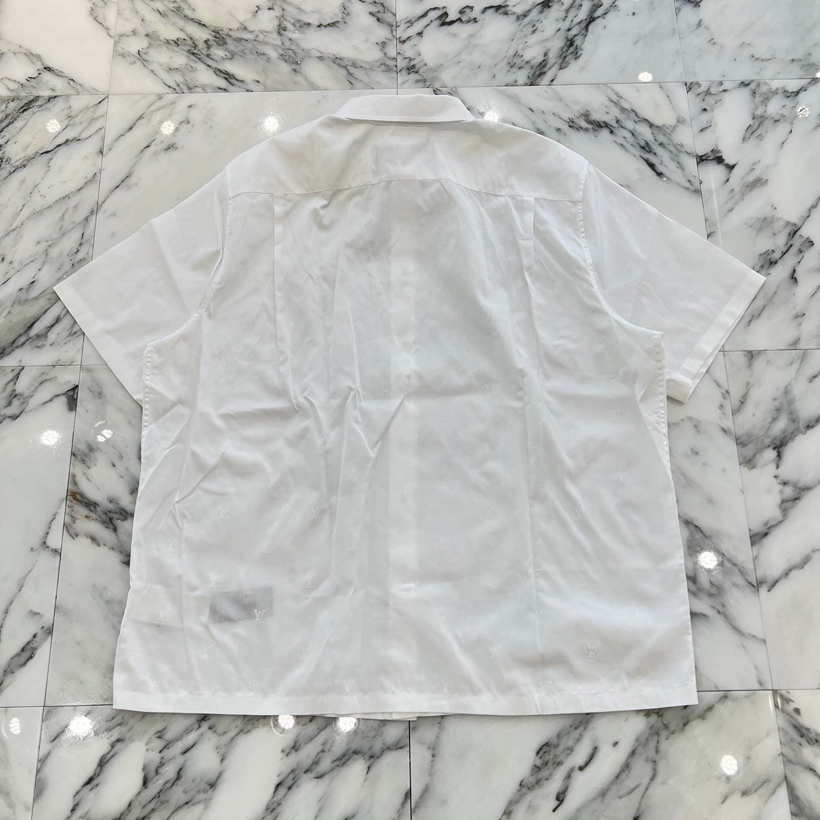 LOUIS VUITTON LV Logo Print Short Sleeve Shirt HRS44W Size XXL ルイヴィトン LVロゴ プリント ショートスリーブシャツ サイズXXL