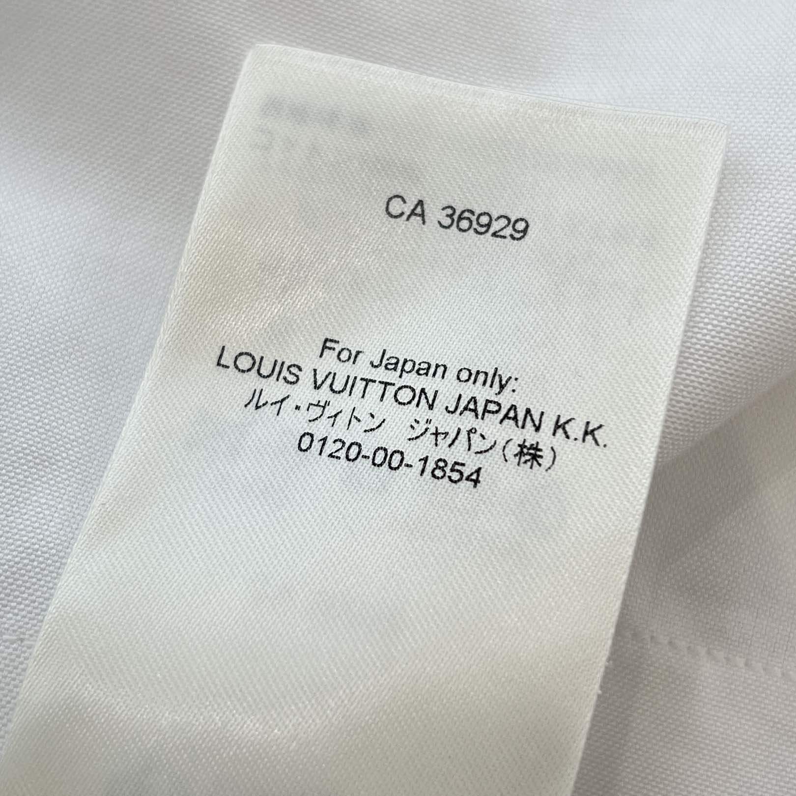 LOUIS VUITTON LV Logo Print Short Sleeve Shirt HRS44W Size XXL ルイヴィトン LVロゴ プリント ショートスリーブシャツ サイズXXL