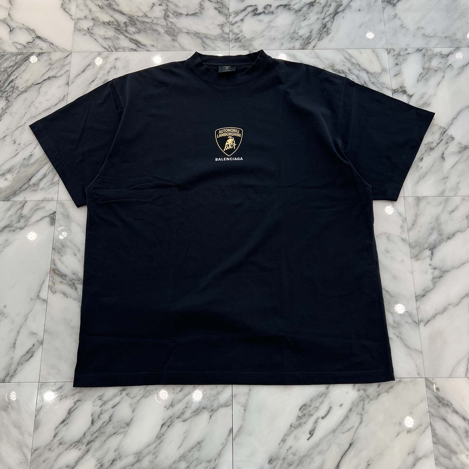 BALENCIAGA × Lamborghini 2025AW Front Logo Oversize Tee 831305 TSVQ9 Size 2 バレンシアガ×ランボルギーニ フロントロゴ オーバーサイズTシャツ サイズ2