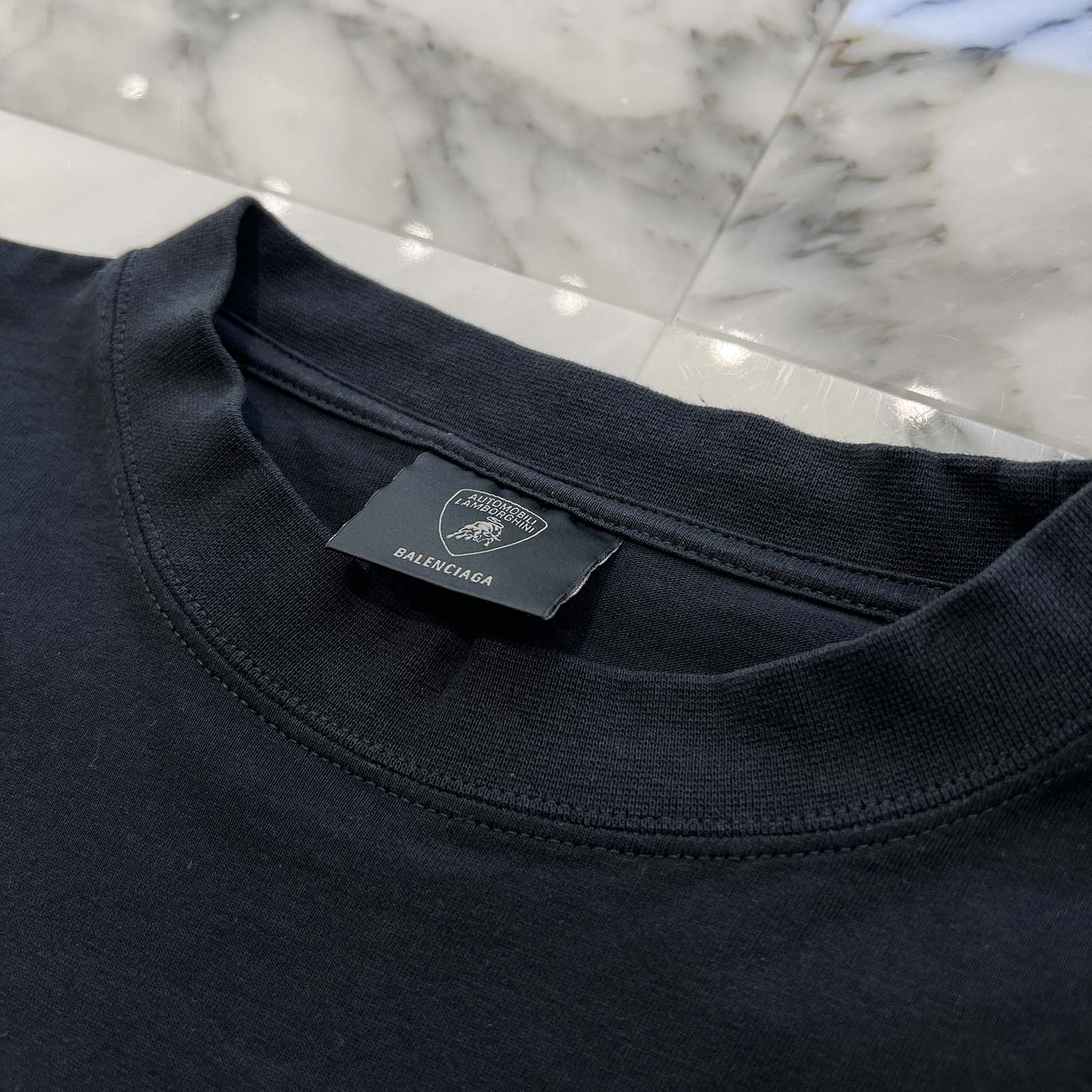 BALENCIAGA × Lamborghini 2025AW Front Logo Oversize Tee 831305 TSVQ9 Size 2 バレンシアガ×ランボルギーニ フロントロゴ オーバーサイズTシャツ サイズ2