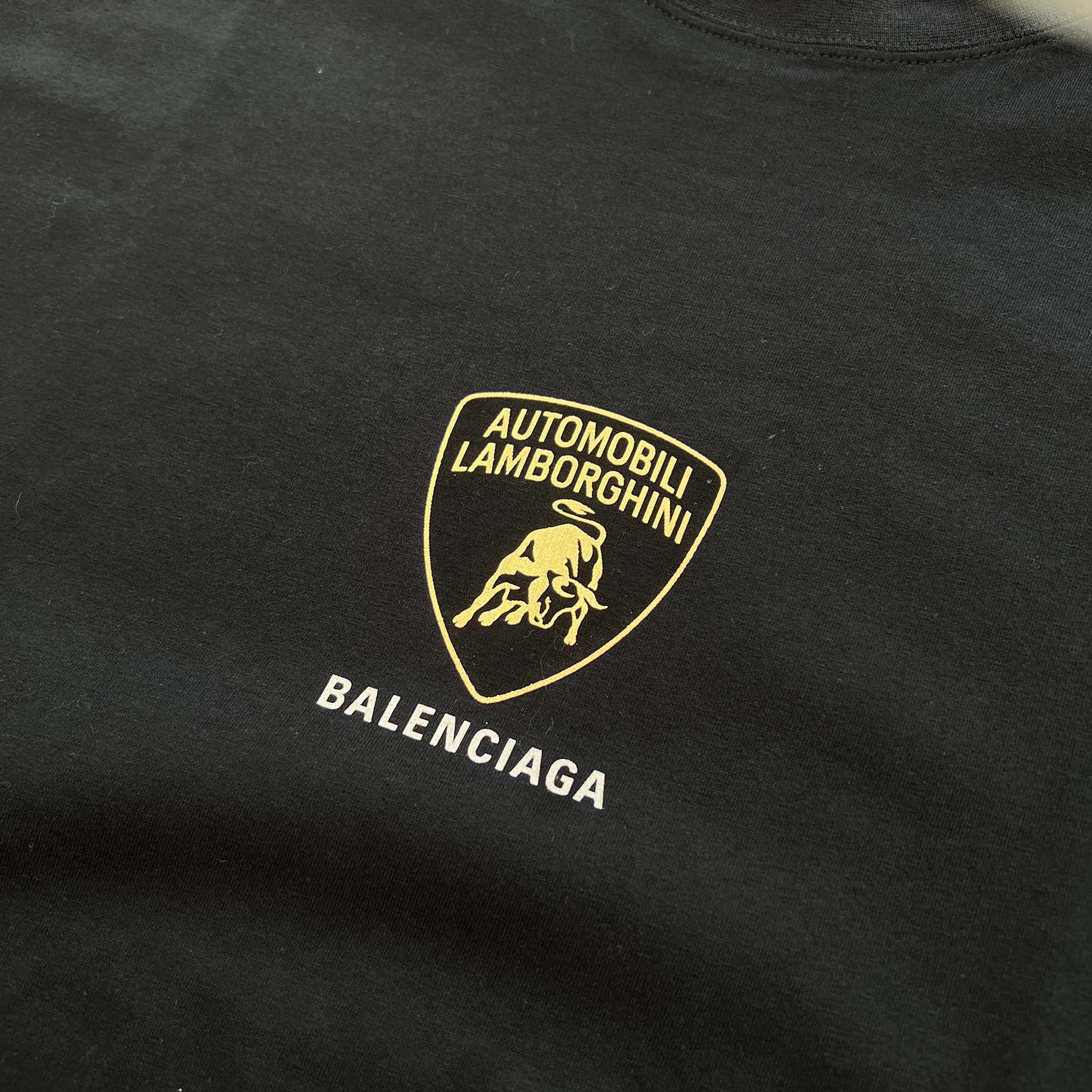 BALENCIAGA × Lamborghini 2025AW Front Logo Oversize Tee 831305 TSVQ9 Size 2 バレンシアガ×ランボルギーニ フロントロゴ オーバーサイズTシャツ サイズ2
