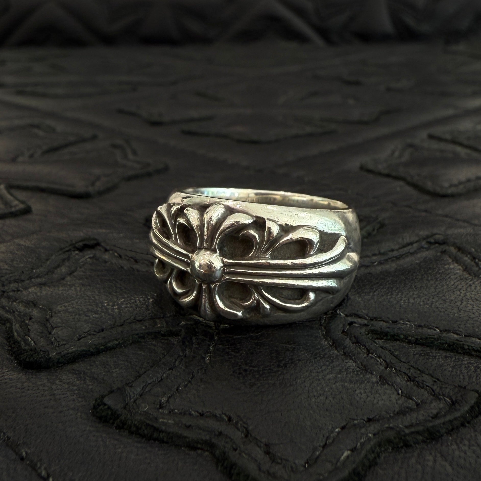 CHROME HEARTS Floral Cross Ring Size 17.5号 クロムハーツ フローラルクロス リング サイズ17.5号