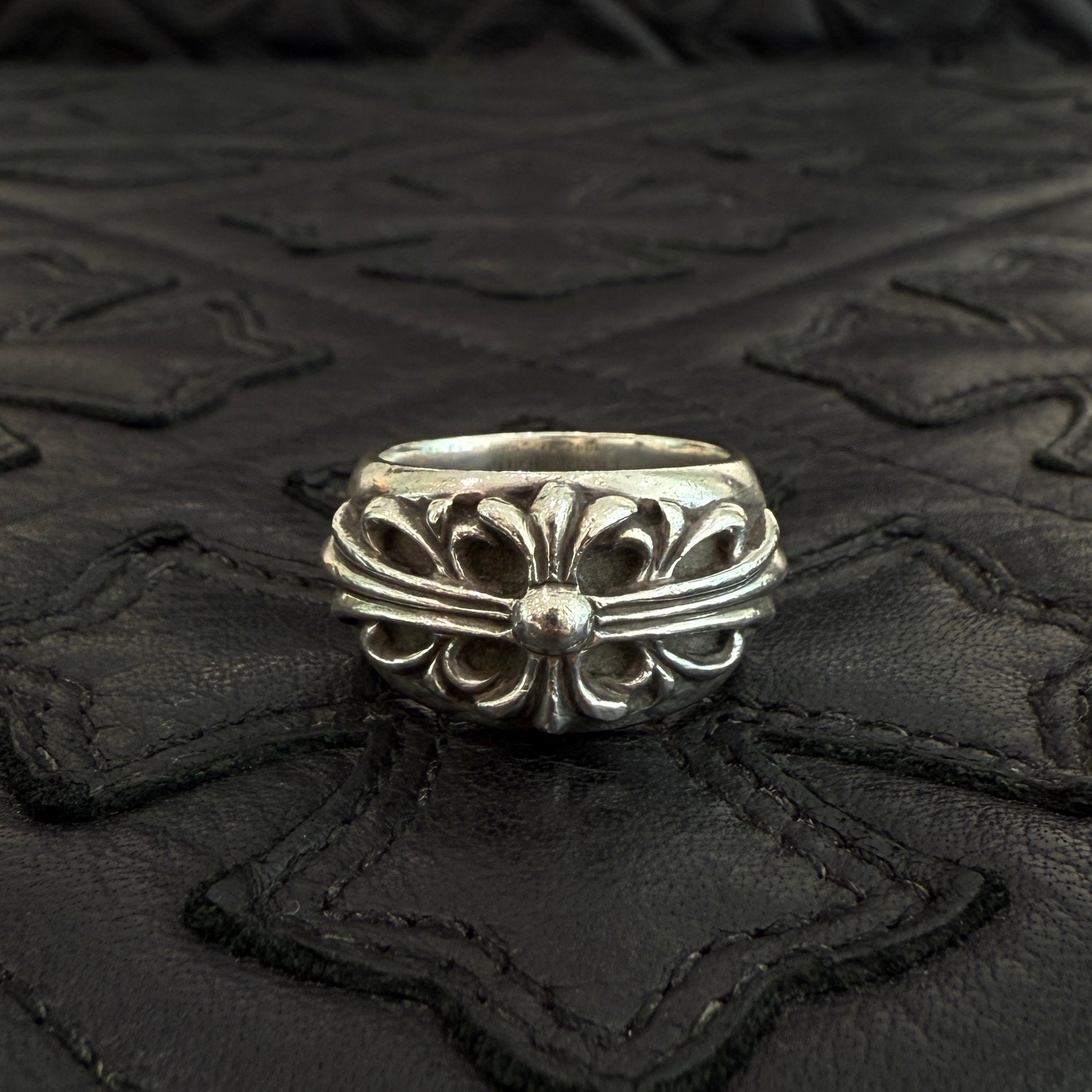 CHROME HEARTS Floral Cross Ring Size 17.5号 クロムハーツ フローラルクロス リング サイズ17.5号
