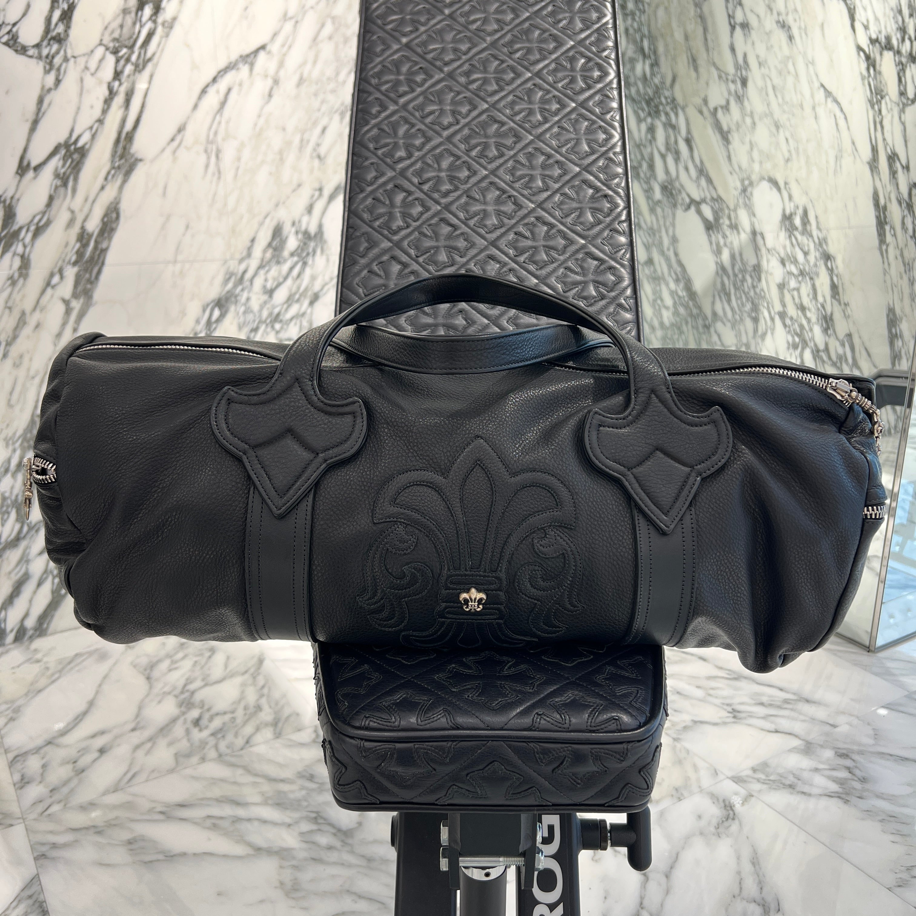 CHROME HEARTS BS Fluer Leather Duffle Bag クロムハーツ BSフレア