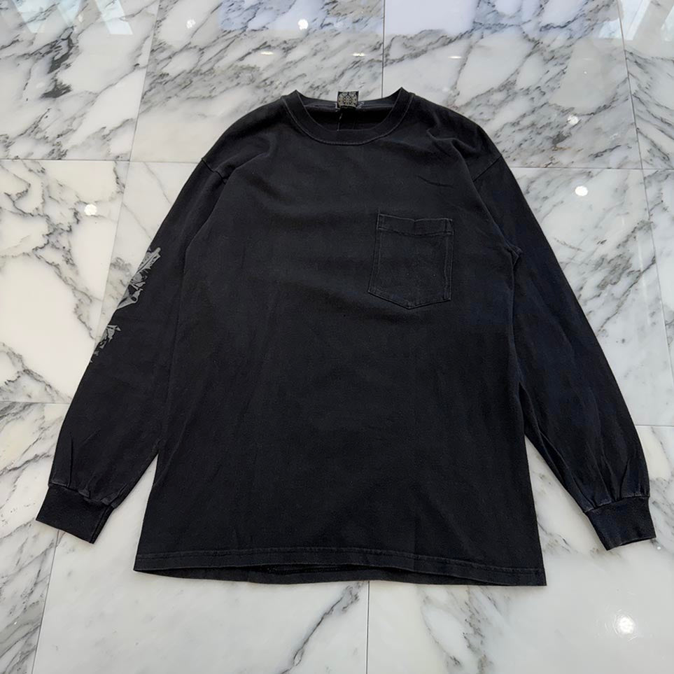 CHROME HEARTS × KYOSUKE HIMURO Back CH Cross Arm Logo Long Sleeve Tee Size M クロムハーツ × 氷室 京介 バックCHクロス アームロゴ ロングスリーブ Tシャツ サイズM