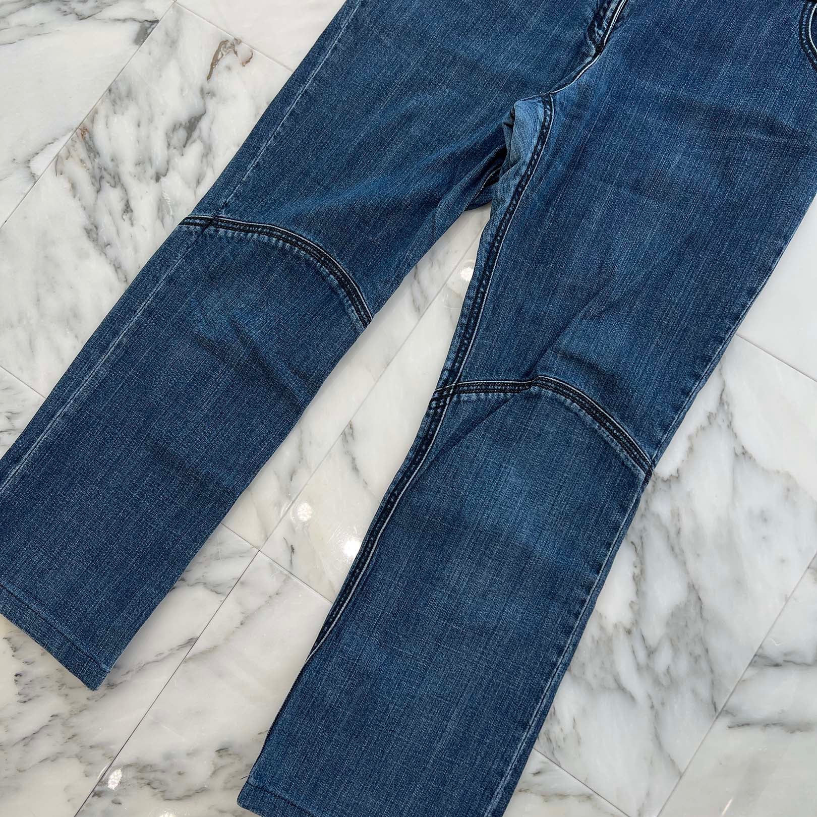 CHANEL COCO Button Denim Tapered Pants P31992V22199 Size 44 シャネル ココボタン デニム テーパードパンツ サイズ44