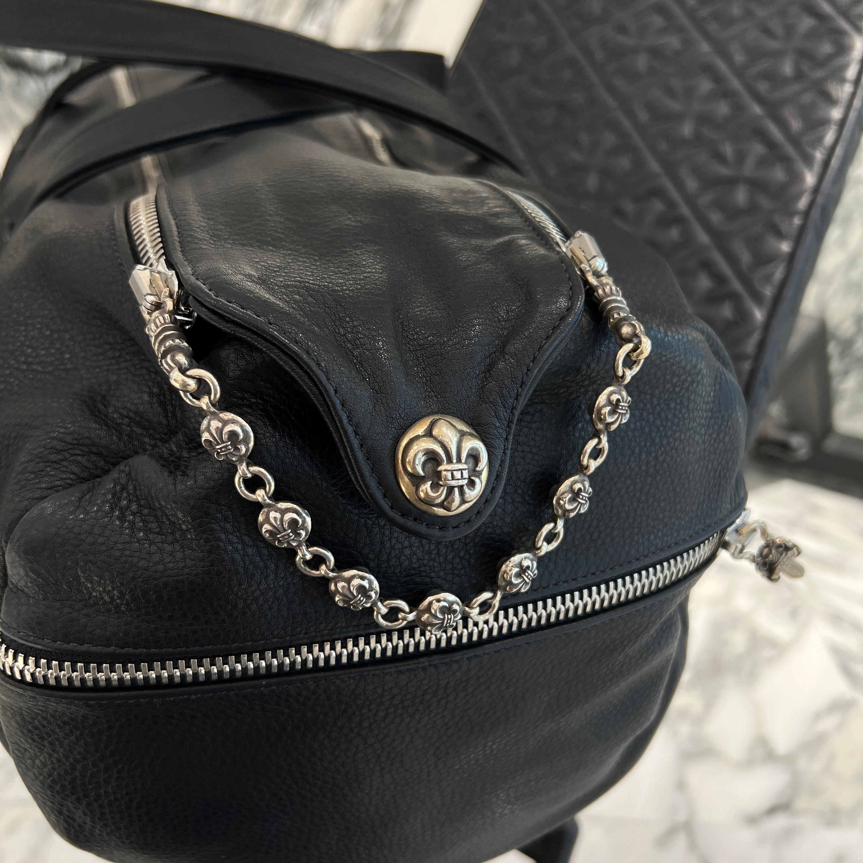 CHROME HEARTS BS Fluer Leather Duffle Bag クロムハーツ BSフレア