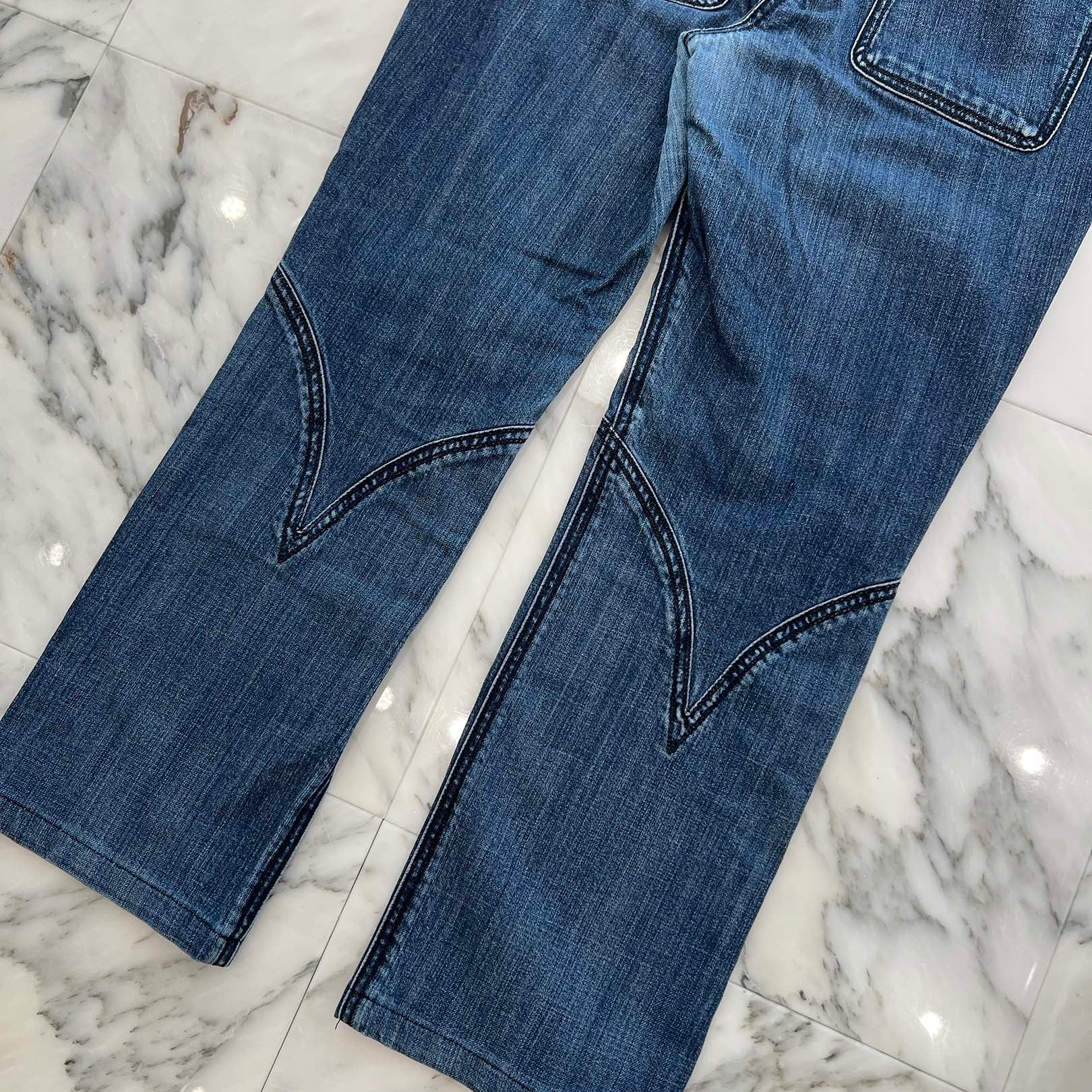 CHANEL COCO Button Denim Tapered Pants P31992V22199 Size 44 シャネル ココボタン デニム テーパードパンツ サイズ44