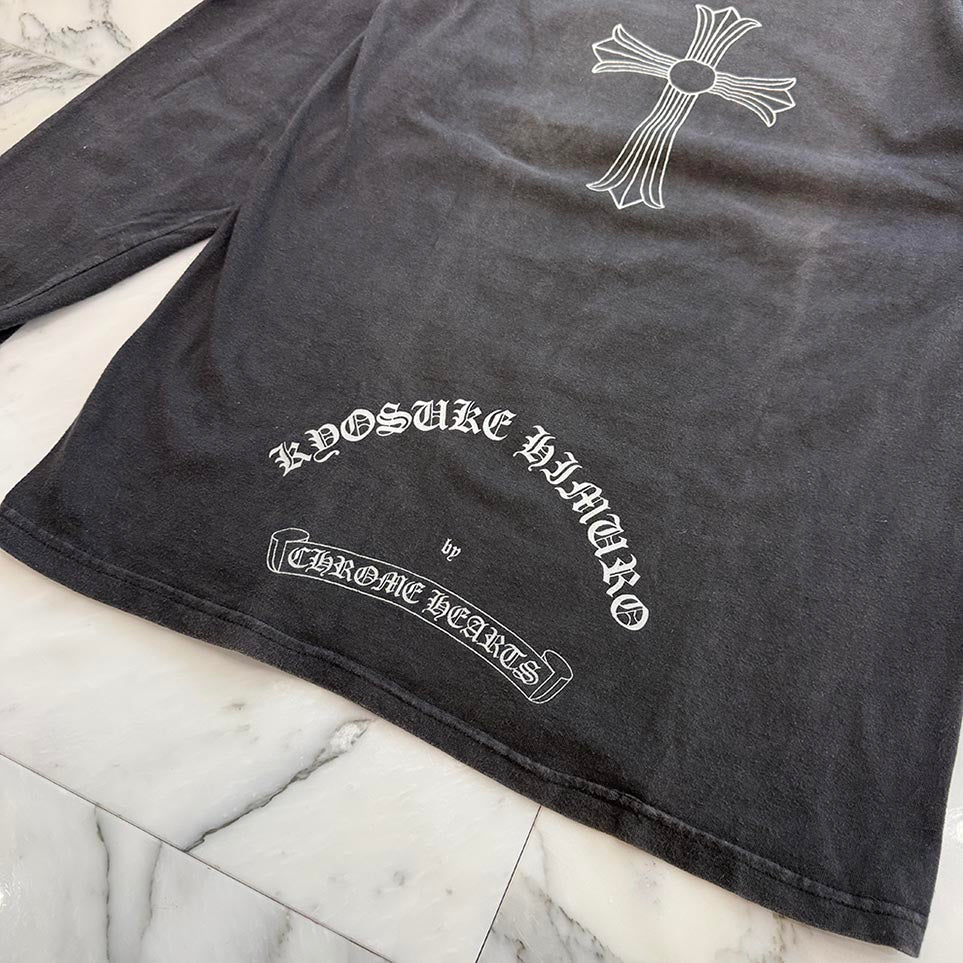 CHROME HEARTS × KYOSUKE HIMURO Back CH Cross Arm Logo Long Sleeve Tee Size M クロムハーツ × 氷室 京介 バックCHクロス アームロゴ ロングスリーブ Tシャツ サイズM