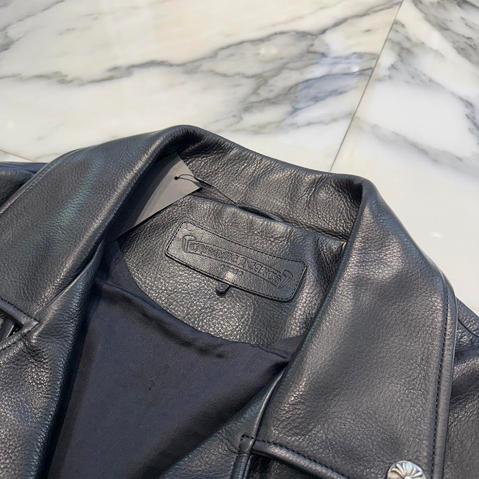 CHROME HEARTS JJ DEAN Dagger Zip Riders Leather Jacket Size S クロムハーツ JJディーン ダガー ジップ ライダース レザージャケット サイズS