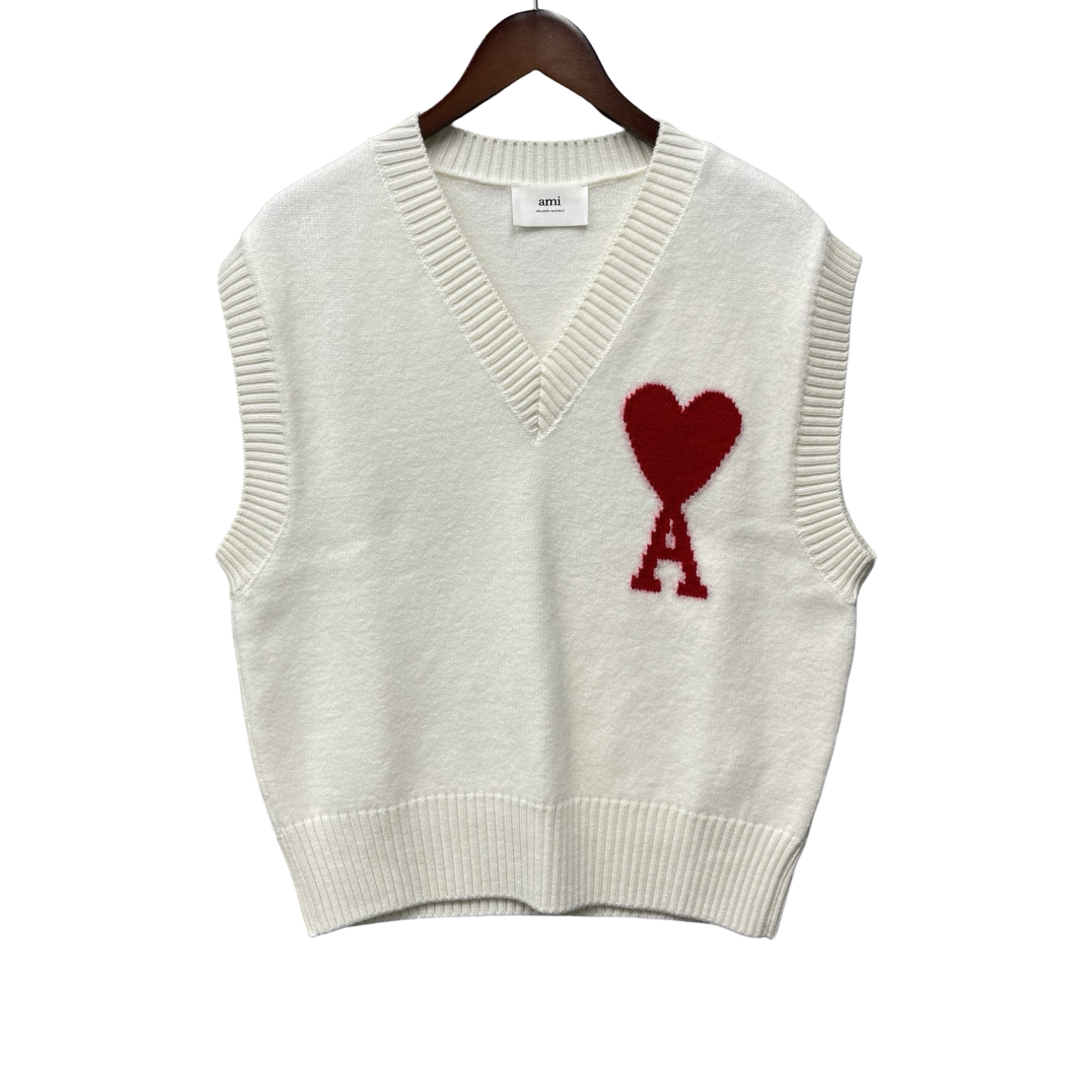 AMI PARIS 2023AW Wool Knit Vest UKS702.018 Size M