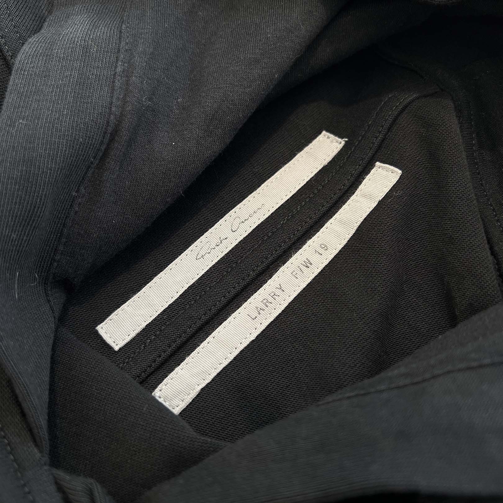 Rick Owens 2019AW Drawstring Pullover Hoodie RU19F4285-BA Size S リックオウェンス ドローストリング プルオーバーフーディ サイズS