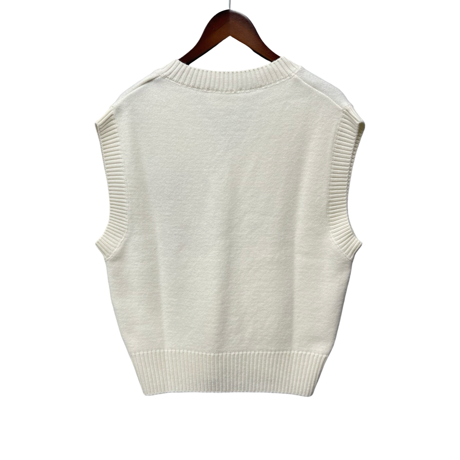 AMI PARIS 2023AW Wool Knit Vest UKS702.018 Size M