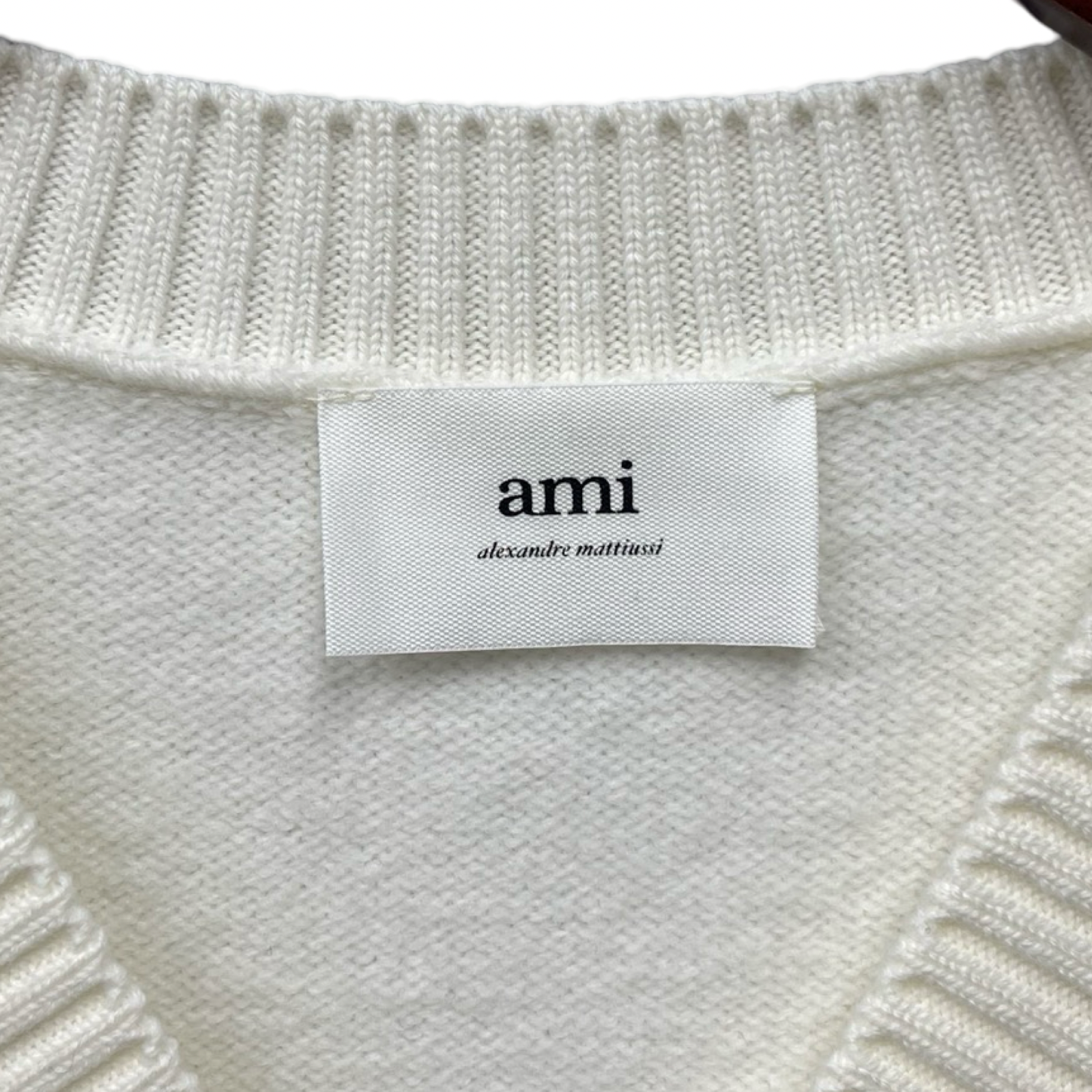 AMI PARIS 2023AW Wool Knit Vest UKS702.018 Size M