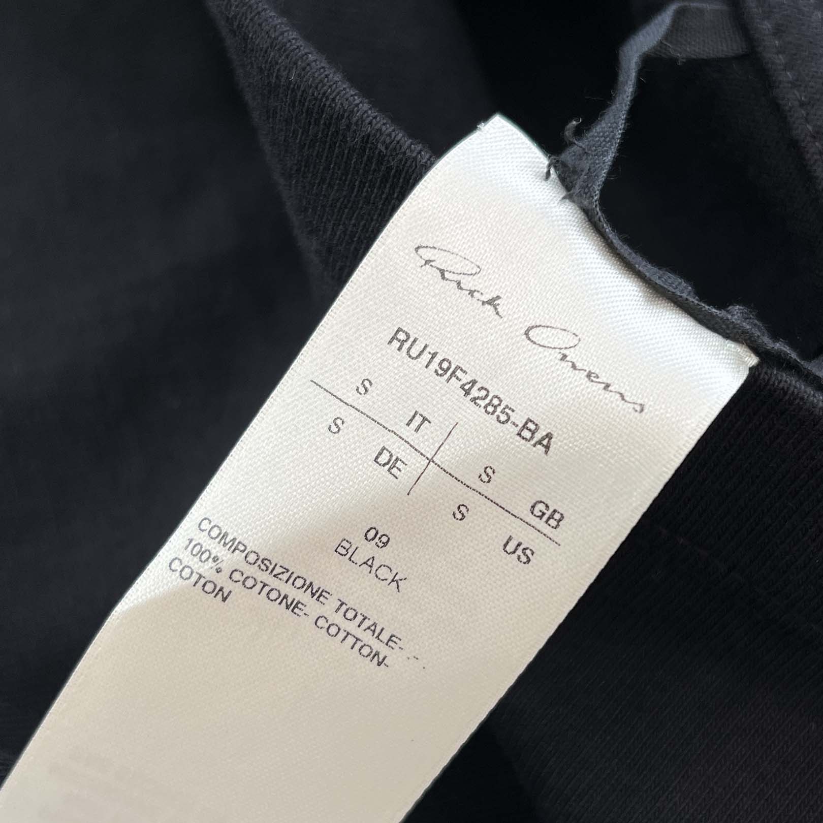 Rick Owens 2019AW Drawstring Pullover Hoodie RU19F4285-BA Size S リックオウェンス ドローストリング プルオーバーフーディ サイズS