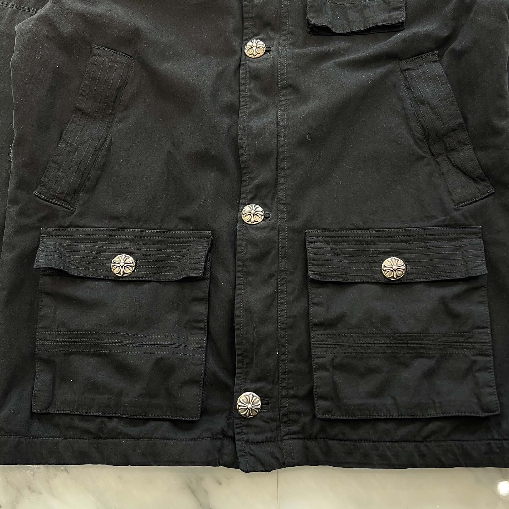 CHROME HEARTS CHERRY BOMB Cross Ball Military Jacket Size M クロムハーツ チェリーボム クロスボール ミリタリージャケット サイズM