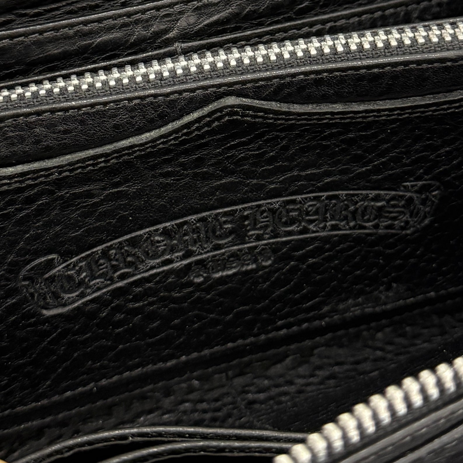 CHROME HEARTS Filigree Plus Leather Patch Round Zip Wallet クロムハーツ フィリグリープラス レザーパッチ ウォレット