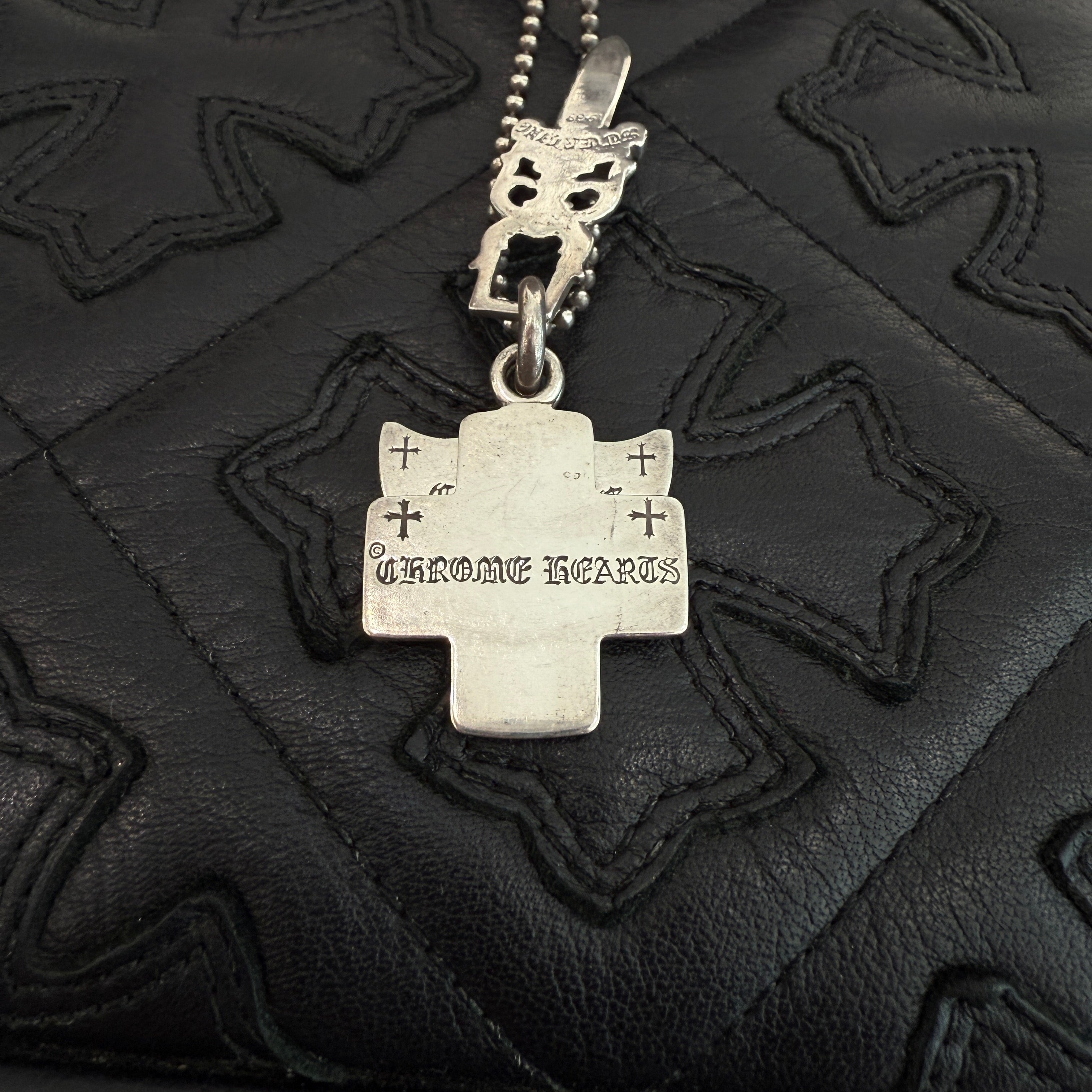 クロムハーツ　トリンケッツ　チャーム CHROME HEARTS 3 TRINKETS Charm Pendant Top Ball Chain Size 30 Inch