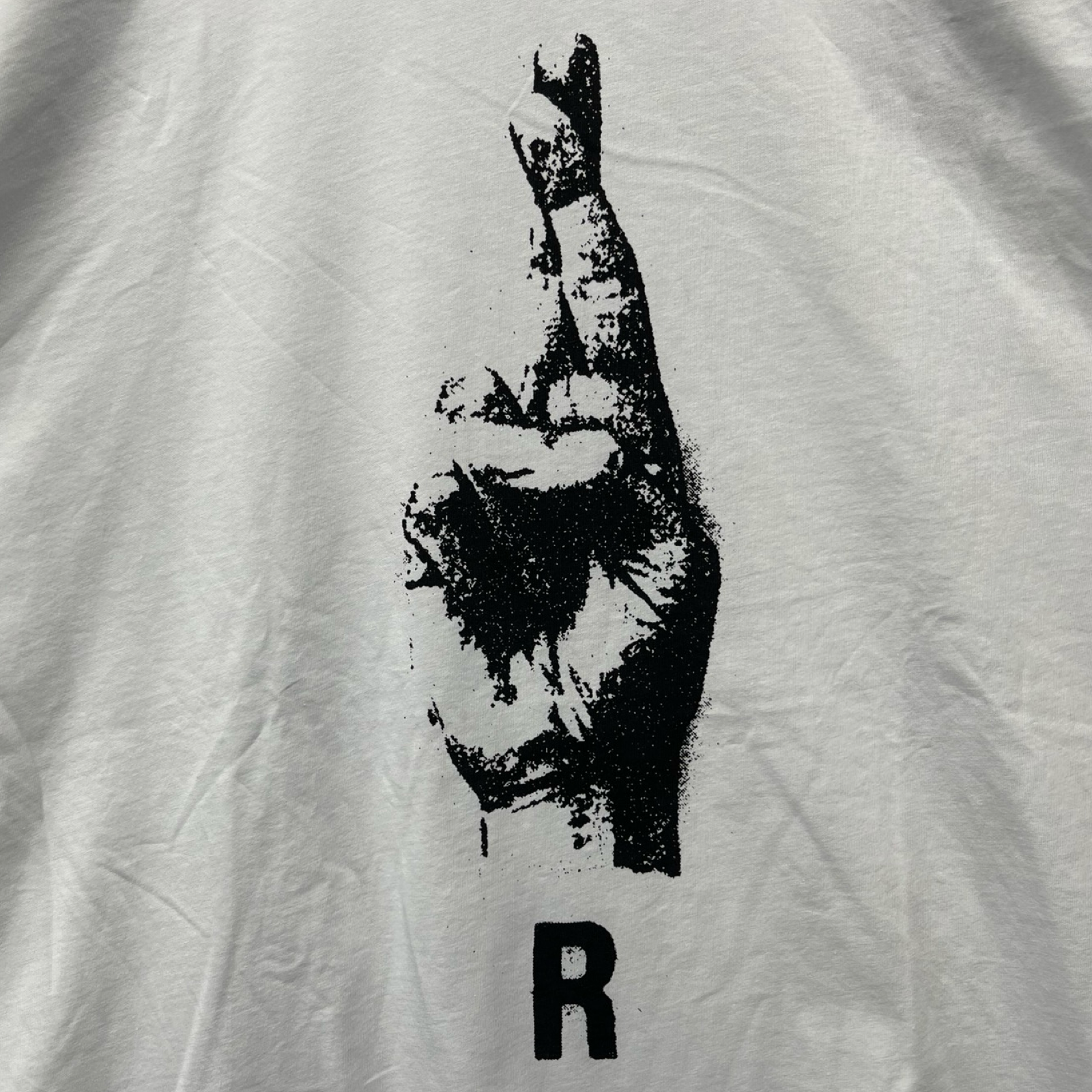 RAF SIMONS 2023SS Oversized Tee with Hand Sign Print 231-M119 Size M