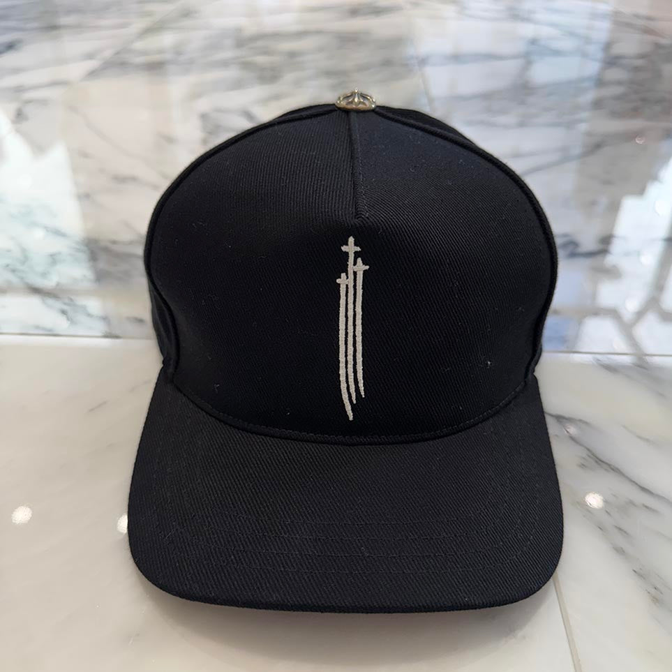 クロムハーツ RS3クロス刺繡 トラッカーキャップ CHROME HEARTS RS3 Cross Embroidery Trucker Cap Size ONE SIZE(51-61