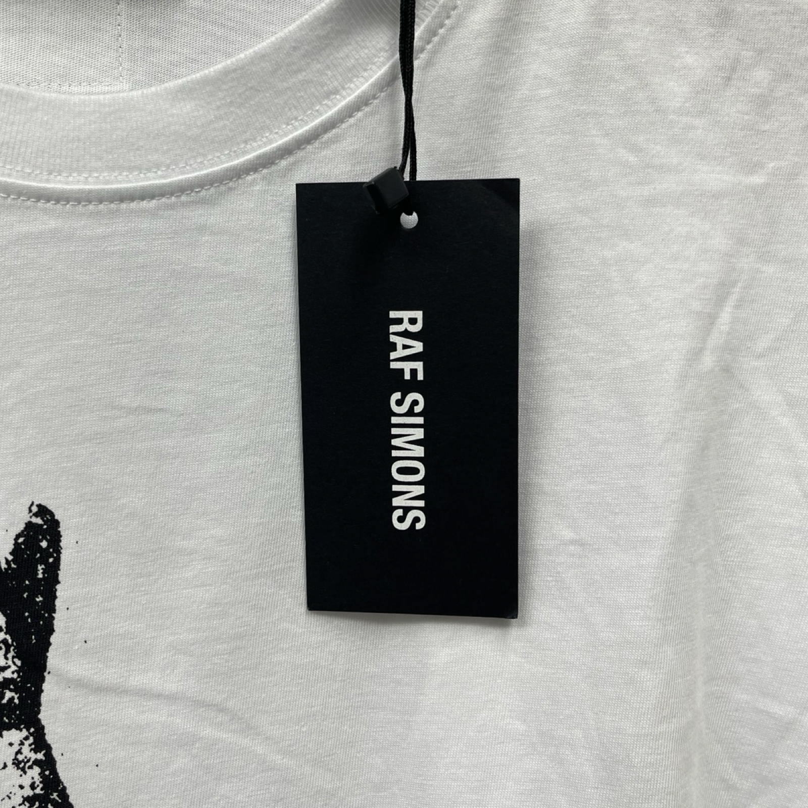 RAF SIMONS 2023SS Oversized Tee with Hand Sign Print 231-M119 Size M