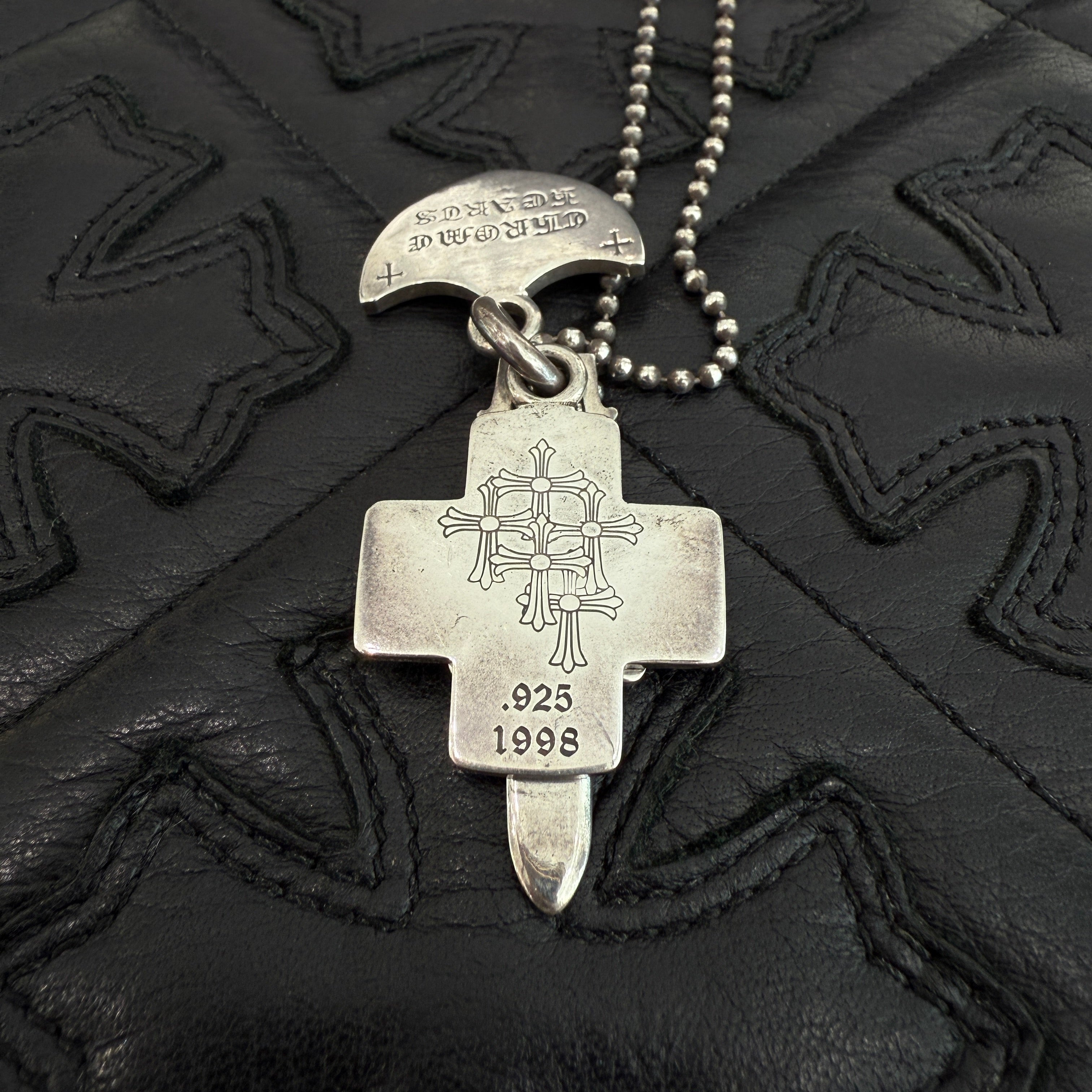 CHROME HEARTS 3 TRINKETS Charm Pendant Top Ball Chain Size 30 Inch クロムハーツ 3 トリンケッツ チャーム ペンダントトップ ボールチェーン サイズ30インチ