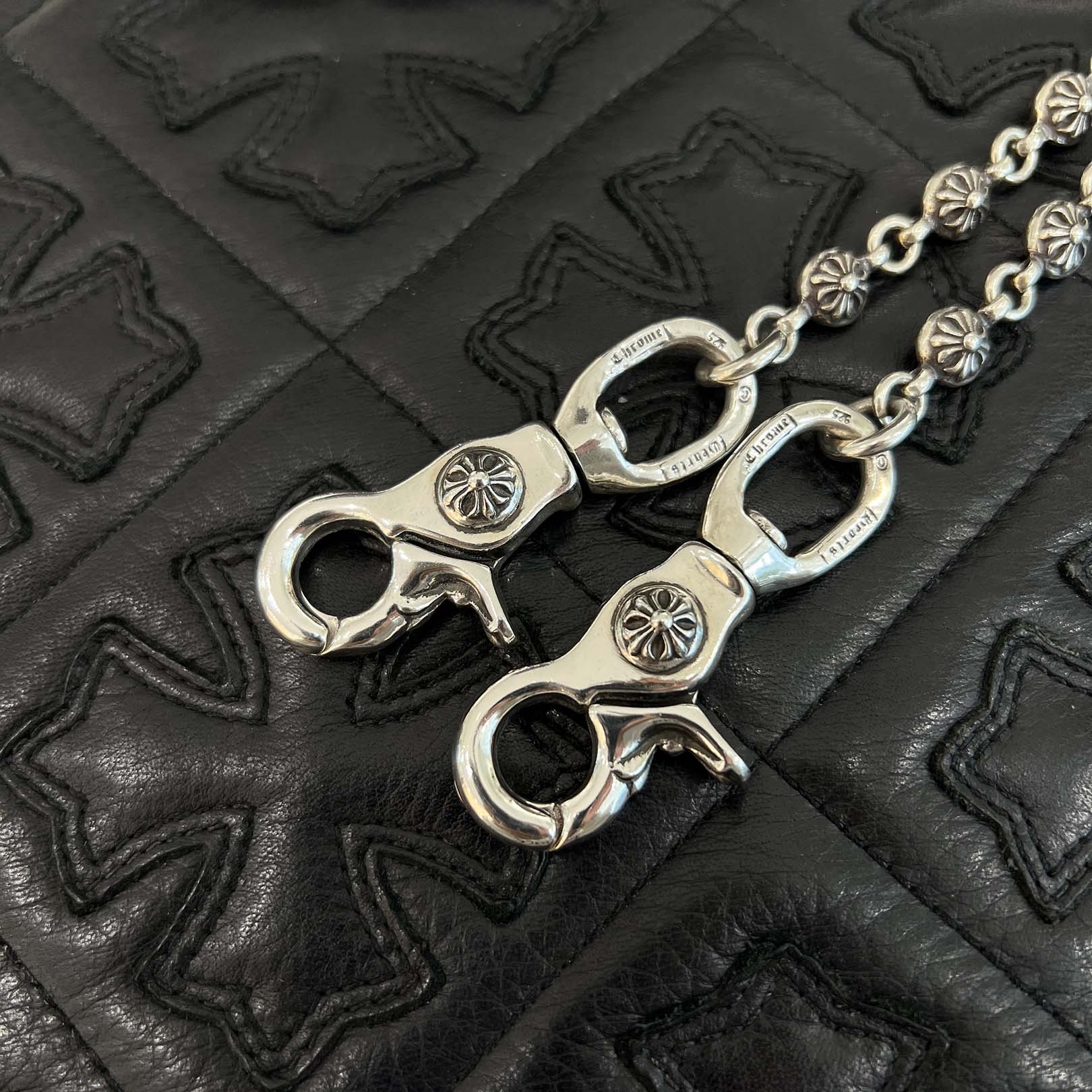 CHROME HEARTS 2CLIP Cross Ball Wallet Chain クロムハーツ 2クリップ クロスボール ウォレットチェーン