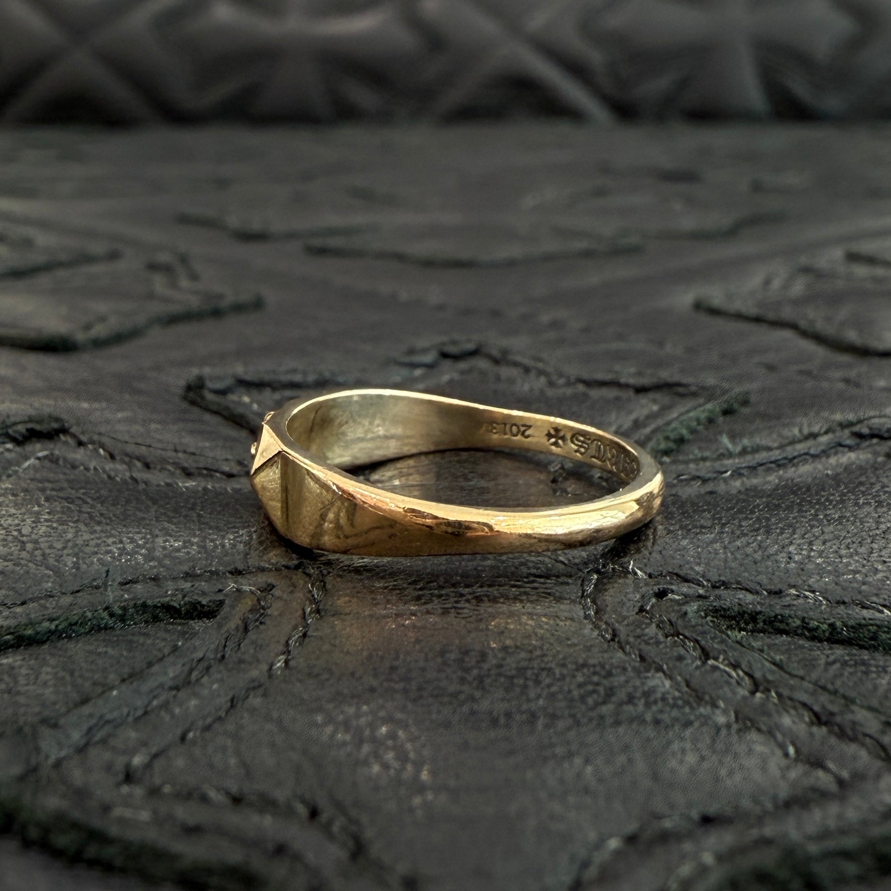 CHROME HEARTS 22K Bubble Gum Pyramid Plus Ring Size 11.5号 クロムハーツ 22K バブルガム ピラミッド プラス リング サイズ11.5号