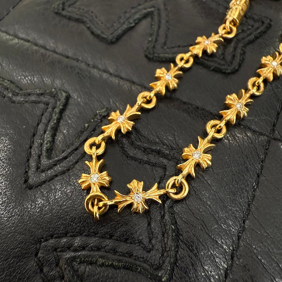 CHROME HEARTS 22K Tiny E CH Plus Bracelet Diamond 13 LINK クロム