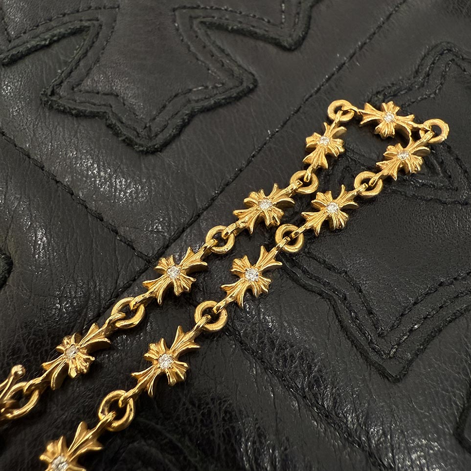 CHROME HEARTS 22K Tiny E CH Plus Bracelet Diamond 13 LINK クロムハーツ 22K タイニーE CHプラス ブレスレット ダイヤモンド 13リンク