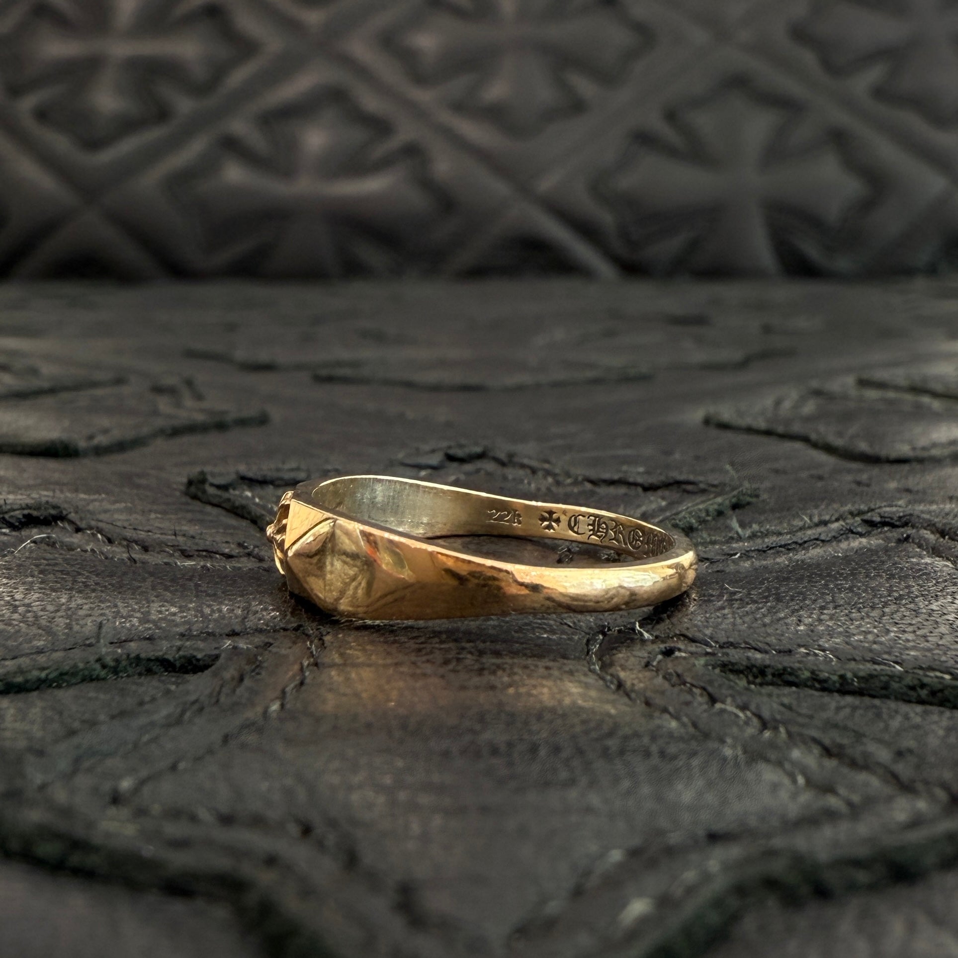 CHROME HEARTS 22K Bubble Gum Pyramid Plus Ring Size 11.5号 クロムハーツ 22K バブルガム ピラミッド プラス リング サイズ11.5号