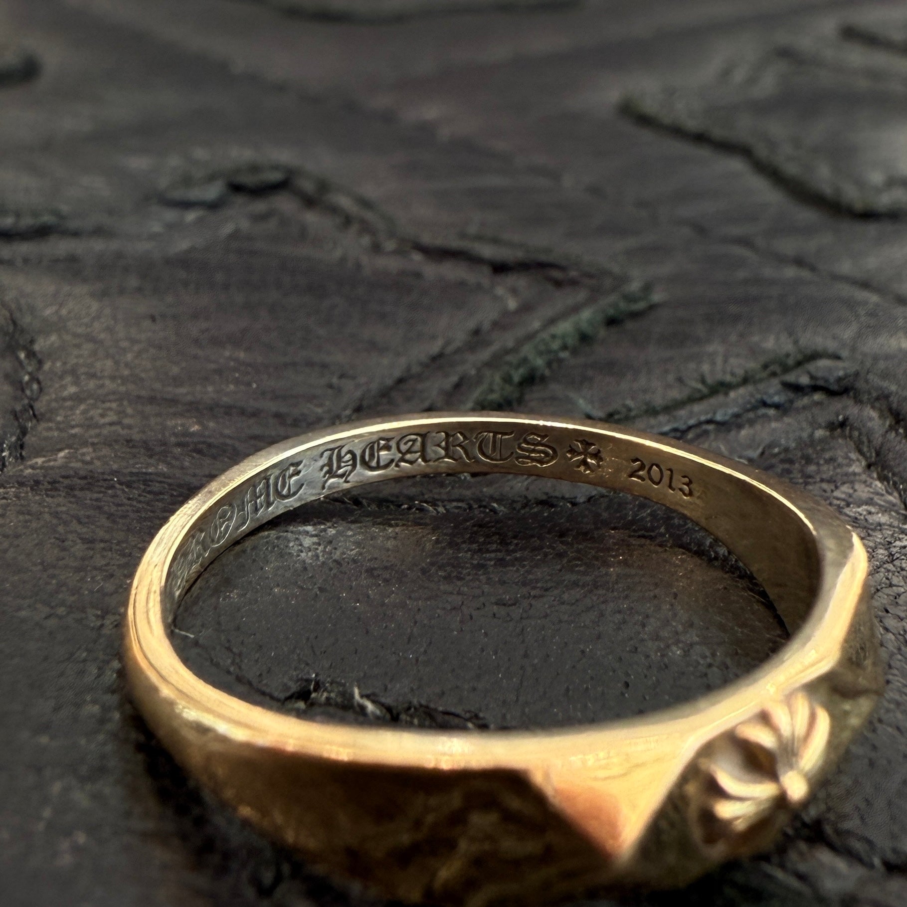 CHROME HEARTS 22K Bubble Gum Pyramid Plus Ring Size 11.5号 クロム